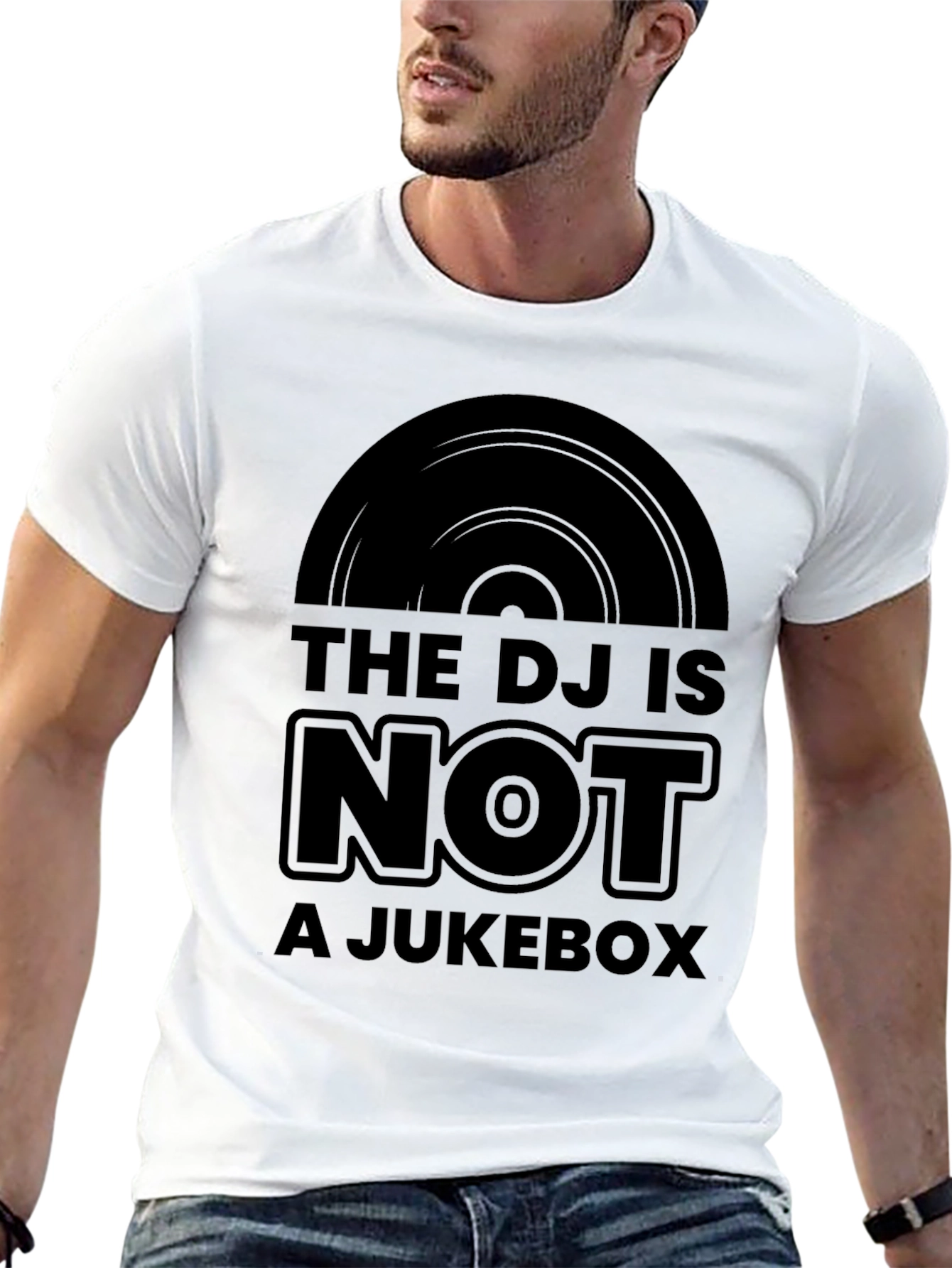 DJ Not a Jukebox Black Graphic Tee