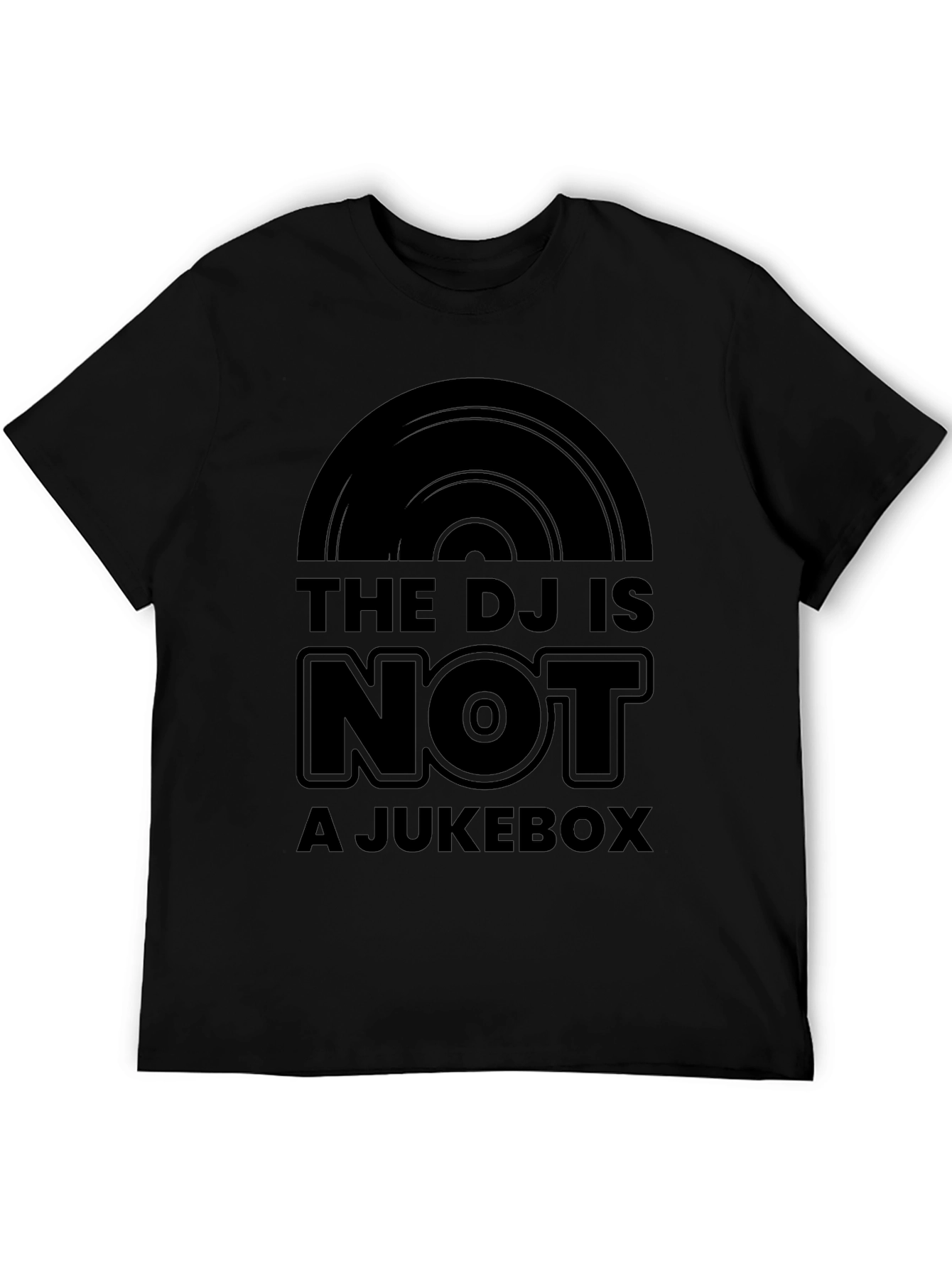 DJ Not a Jukebox Black Graphic Tee