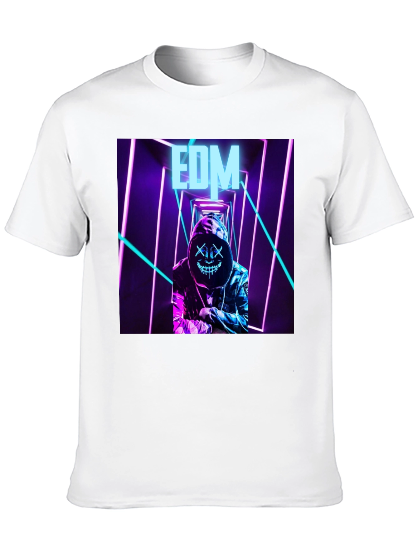 EDM Neon Graphic Black T-Shirt