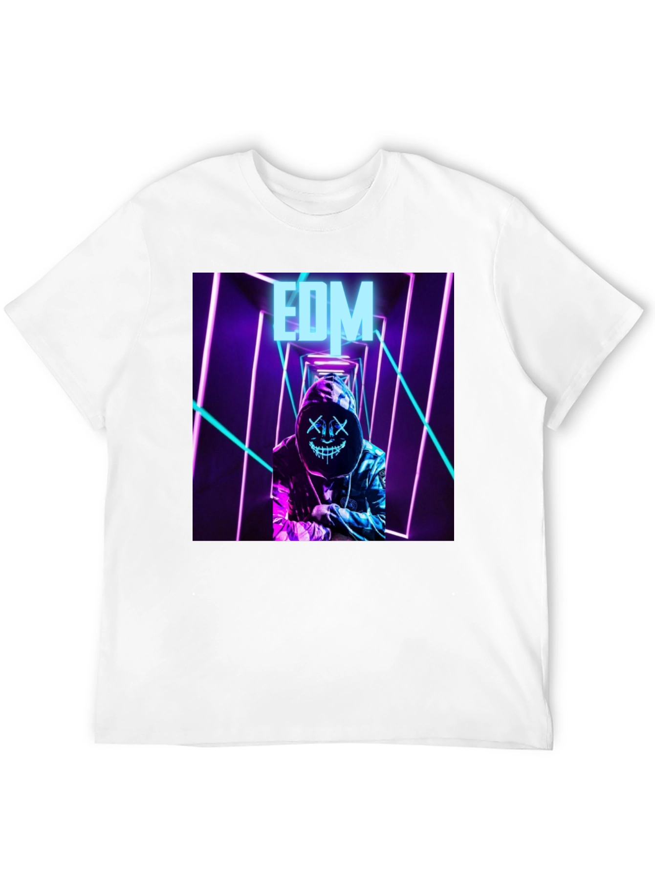EDM Neon Graphic Black T-Shirt