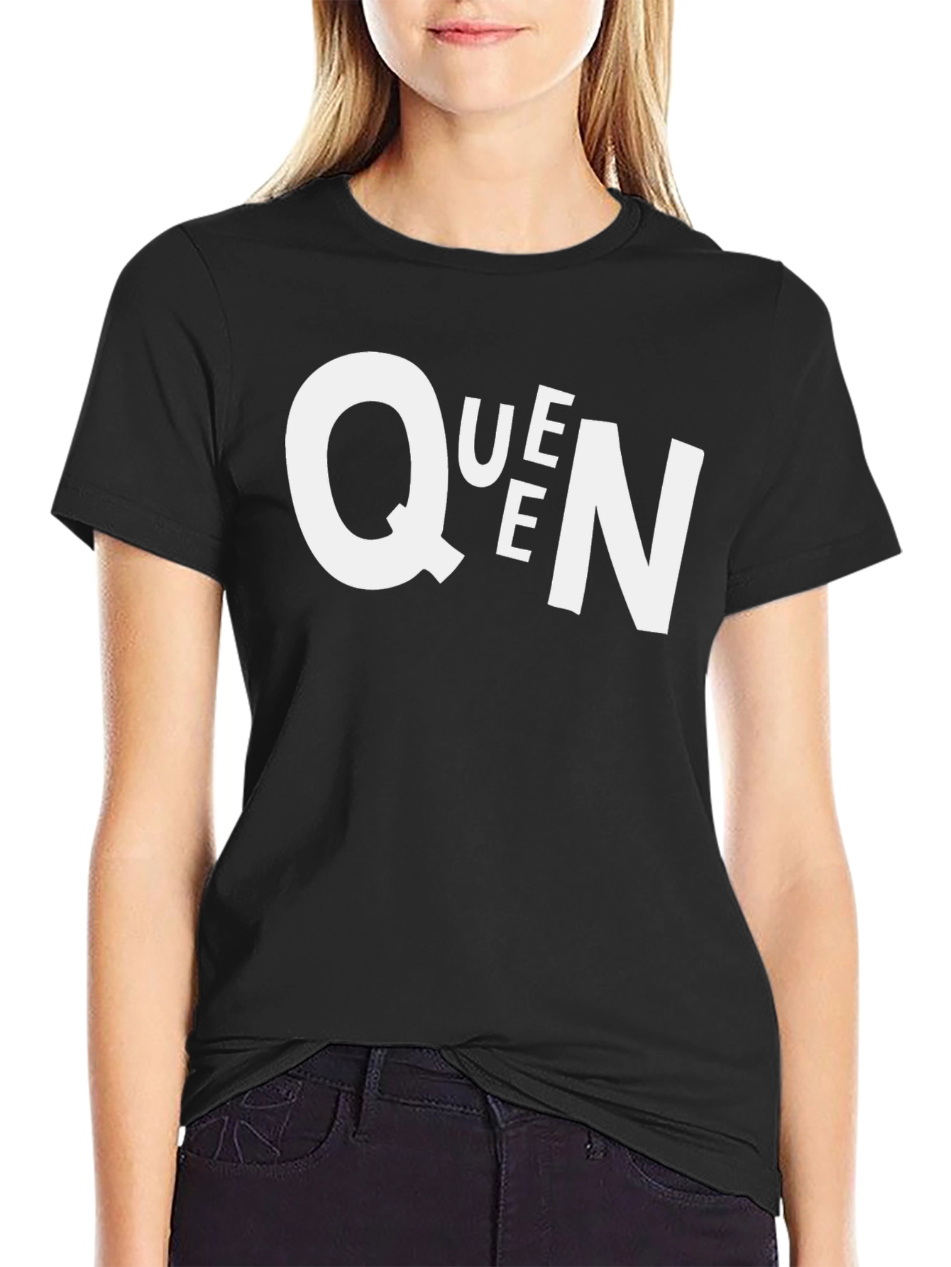 Queen Graphic Black T-Shirt - Mens Casual Tee