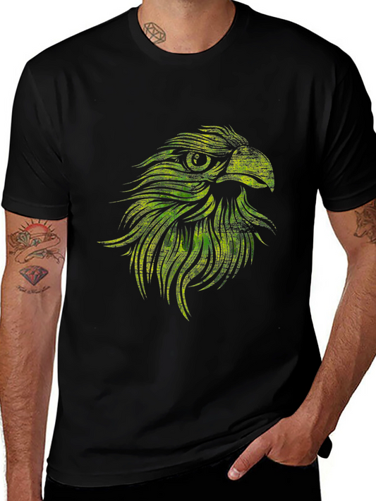 Eagle Graphic Print Black T-Shirt