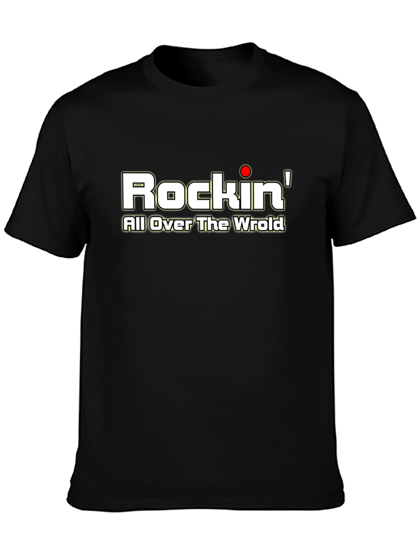 Rockin All Over the World Black T-Shirt