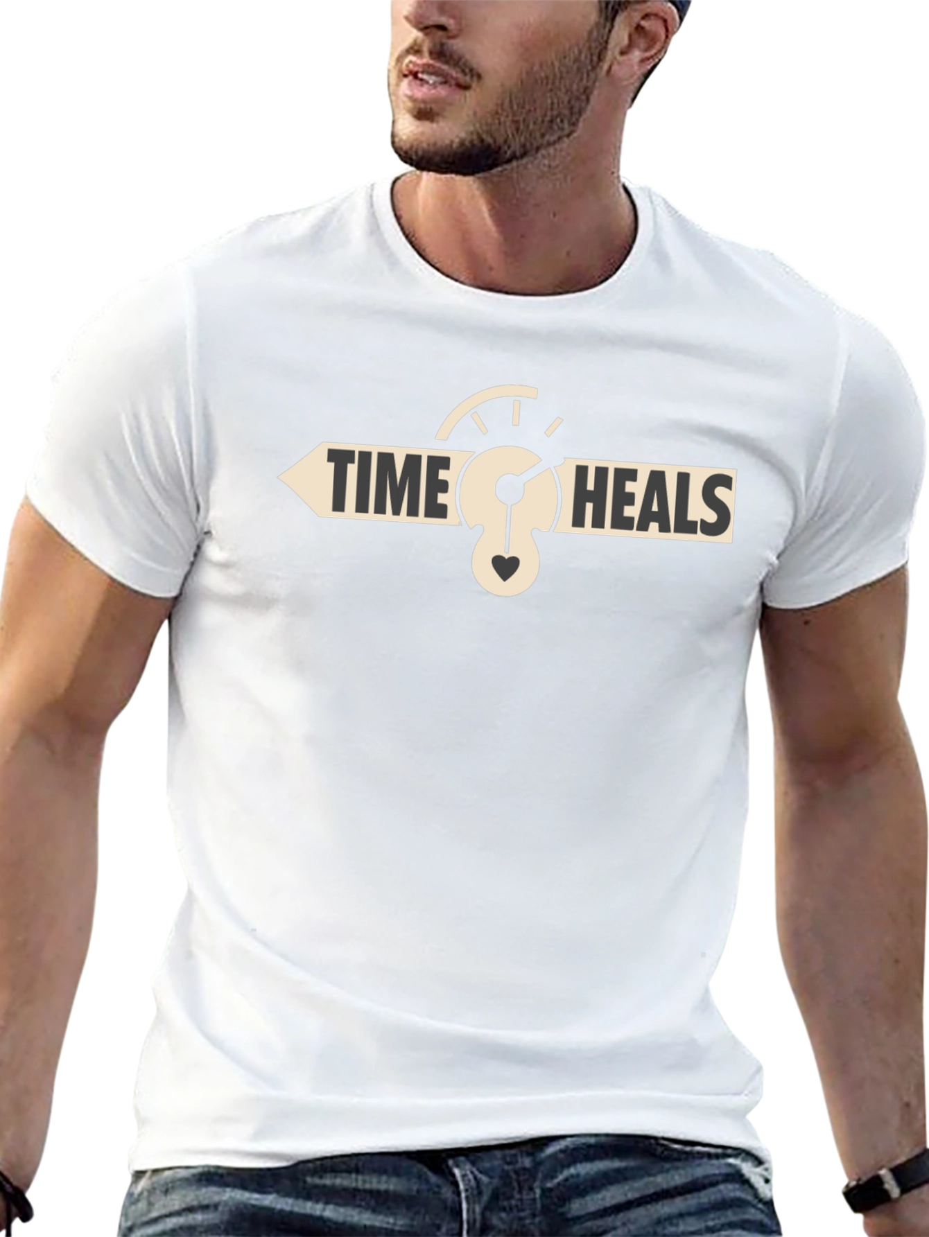 Time Heals Graphic T-Shirt - Black