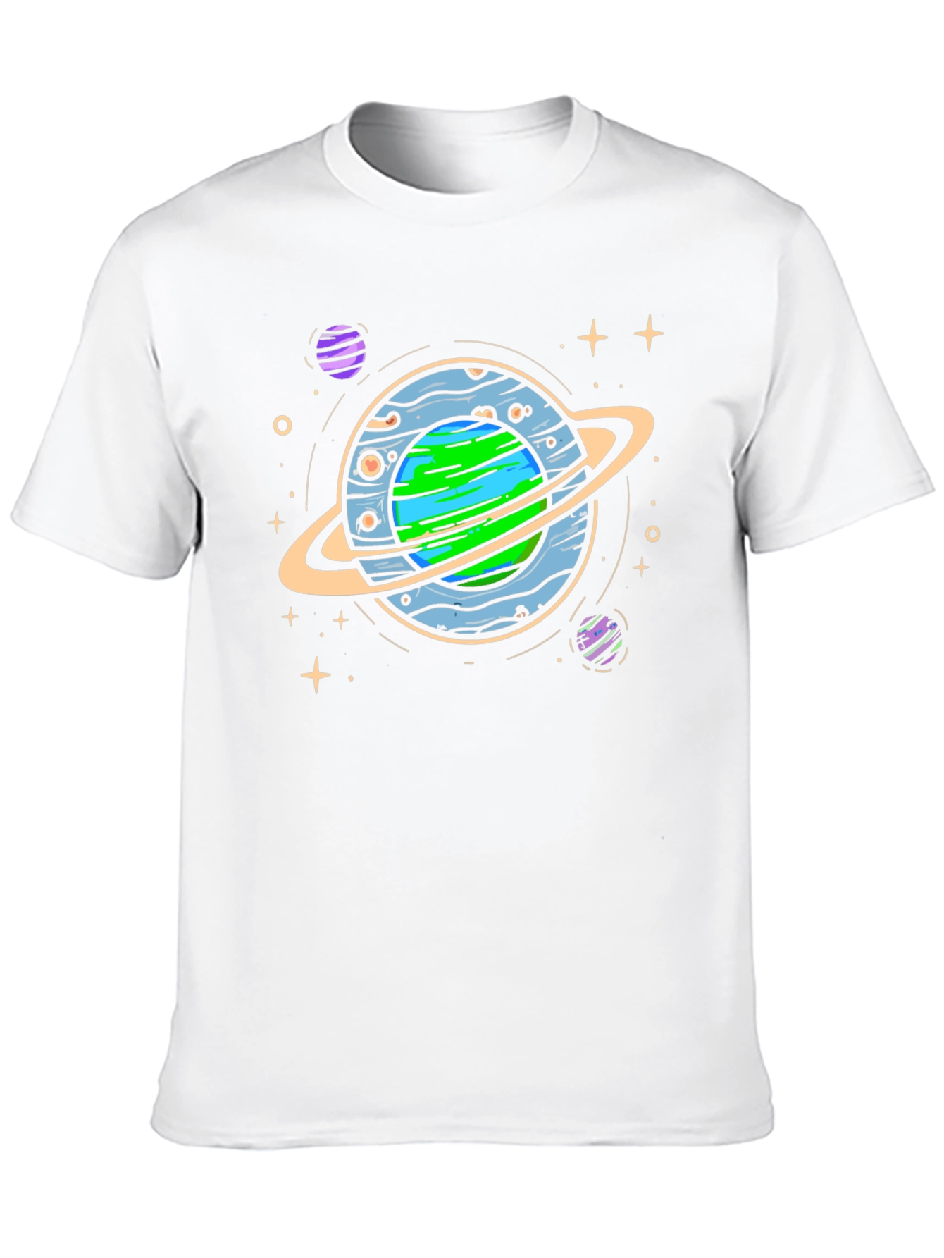 Planet Graphic Tee - Black Crew Neck