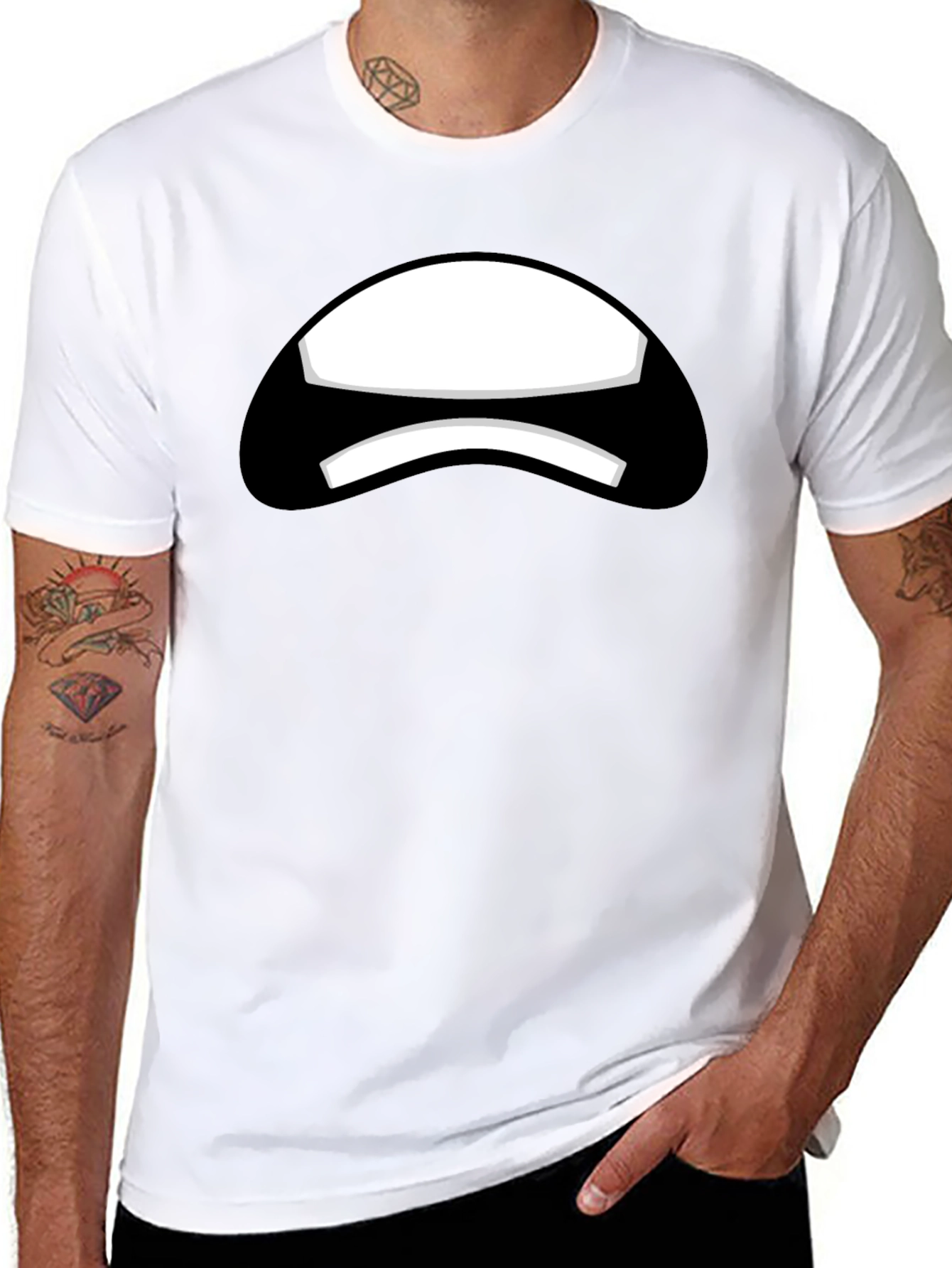 Sad Mouth Graphic T-Shirt - Express Yourself!