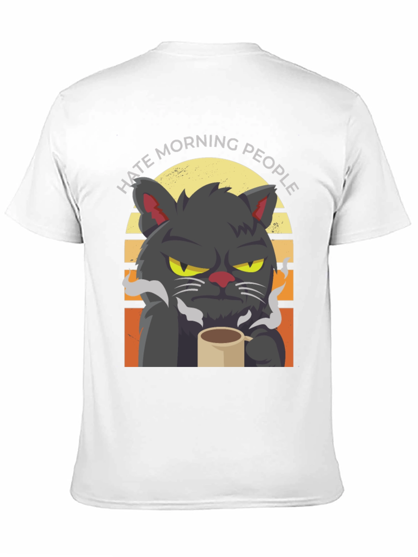 Hate Morning People Cat T-Shirt