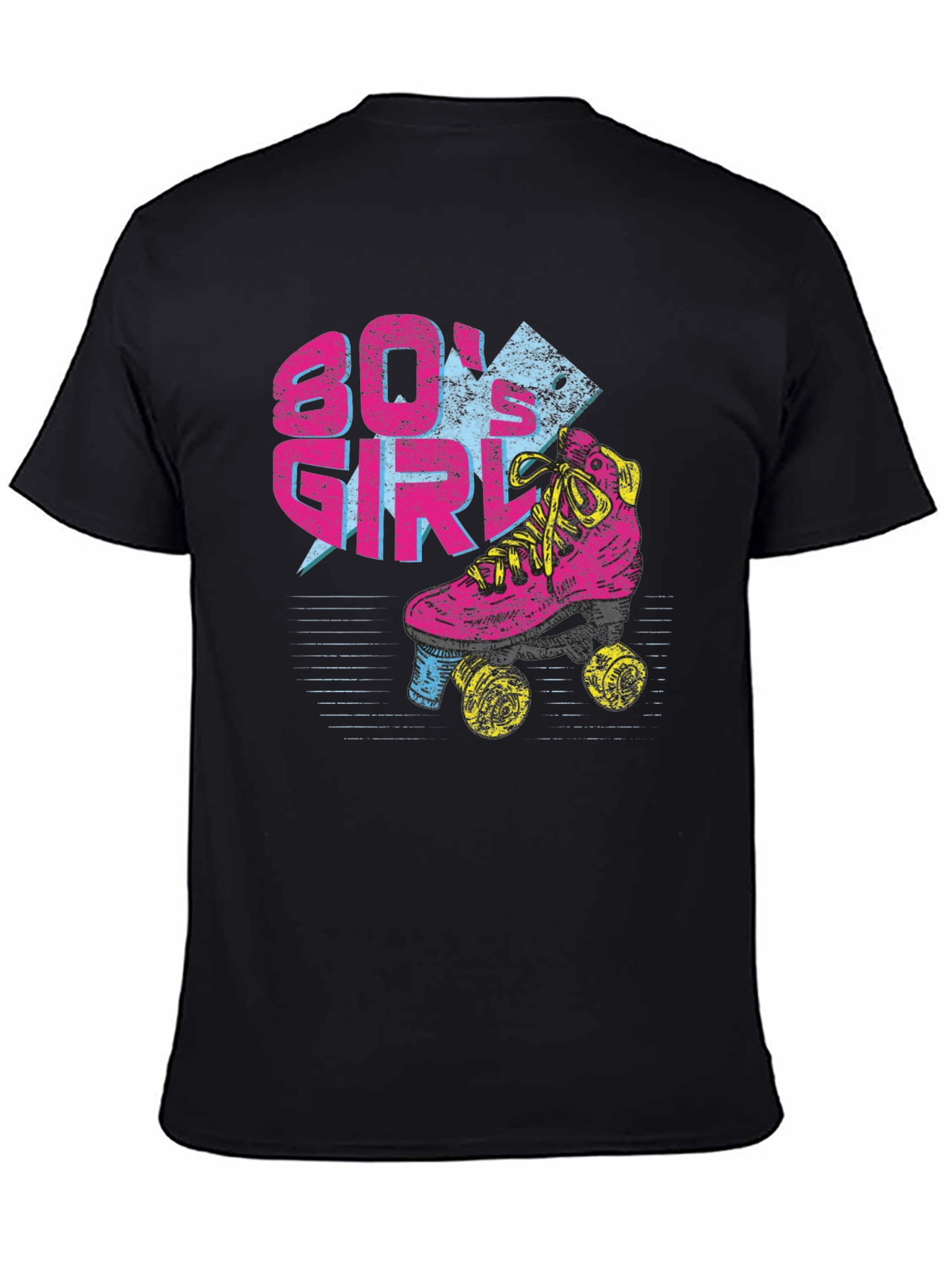 80s Girl Roller Skate Graphic T-Shirt