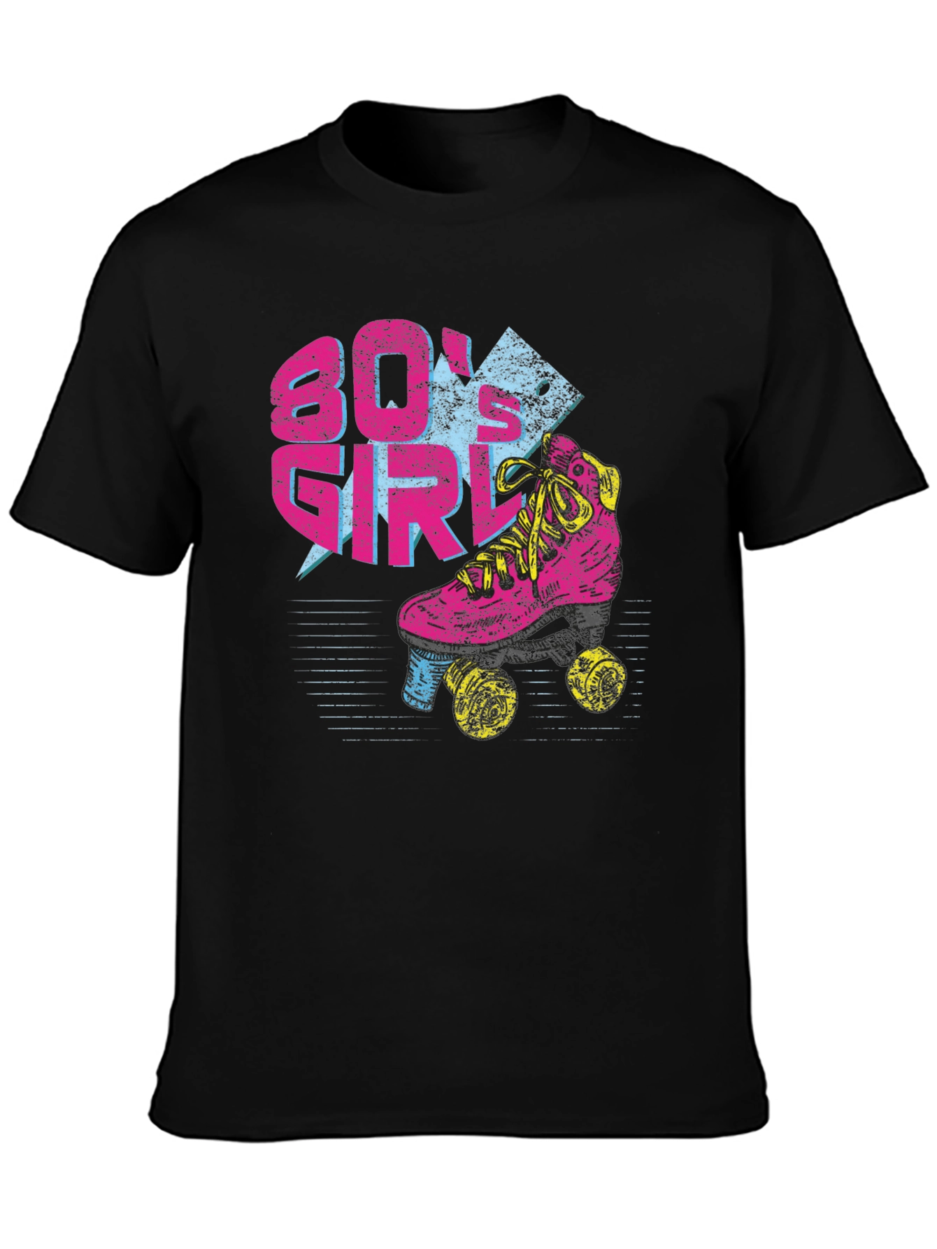 80s Girl Roller Skate Graphic T-Shirt