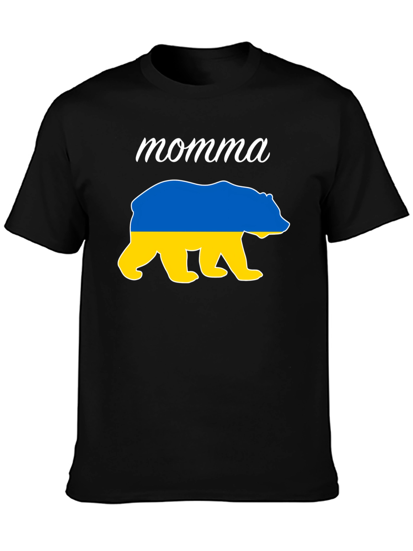 Momma Bear Ukraine Flag T-Shirt