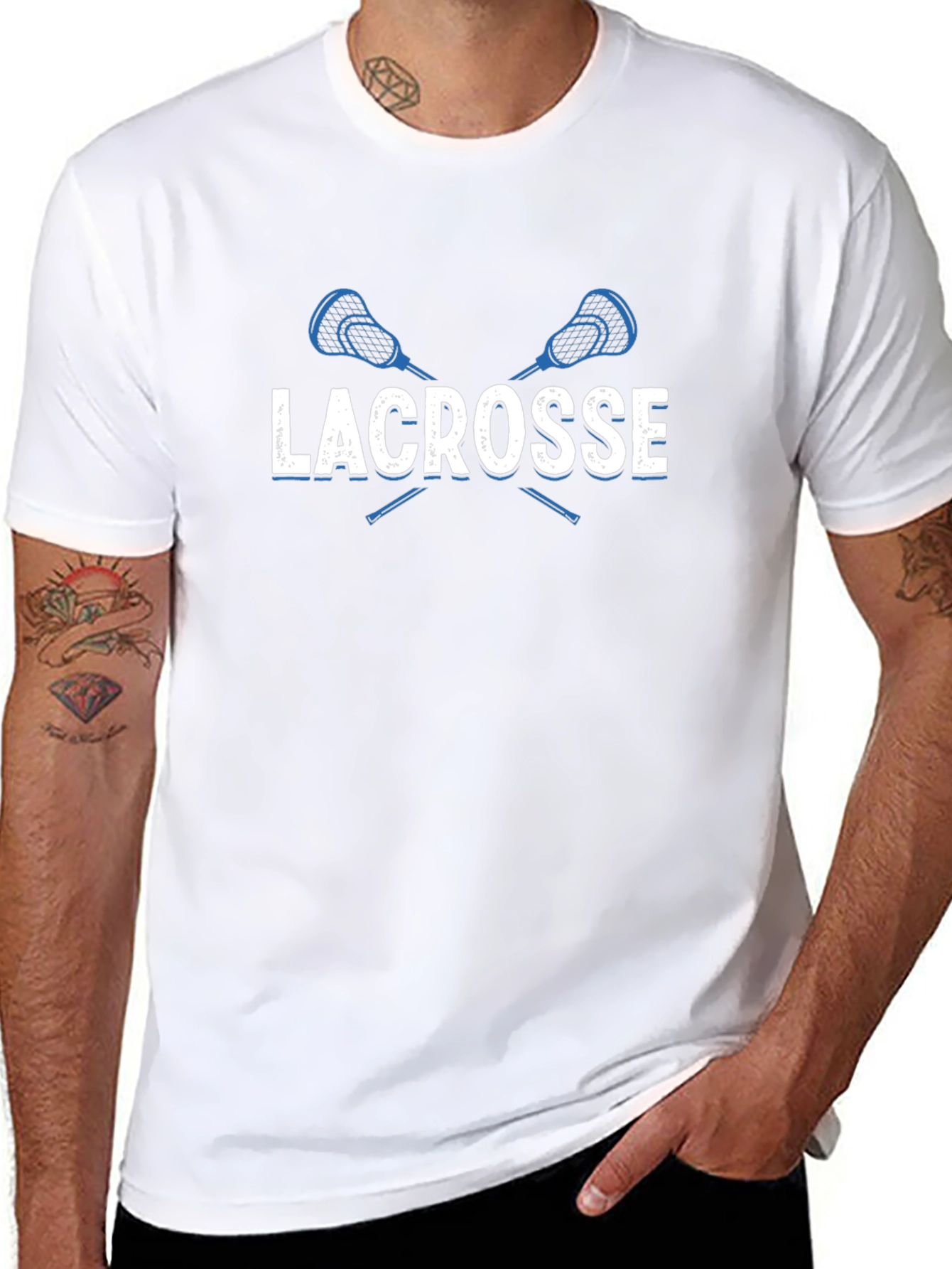 Lacrosse Sticks Graphic Tee - Sport Fan Apparel