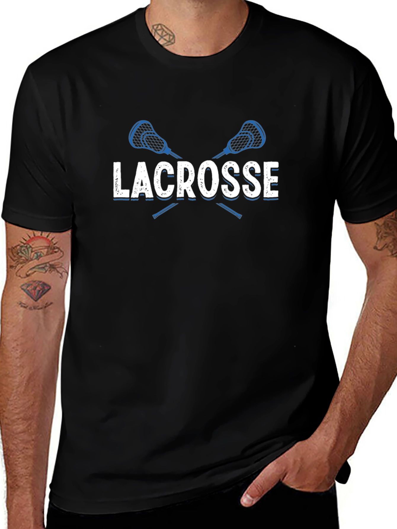 Lacrosse Sticks Graphic Tee - Sport Fan Apparel
