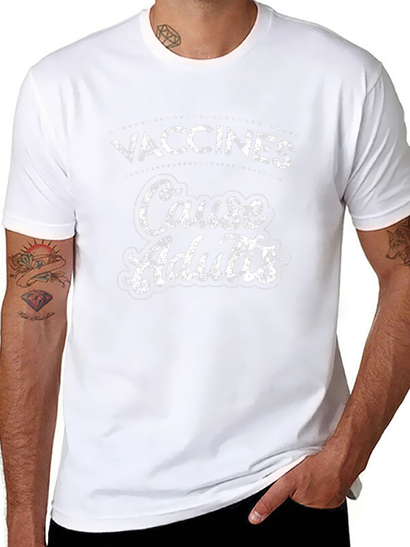 Vaccines Cause Adults Graphic T-Shirt