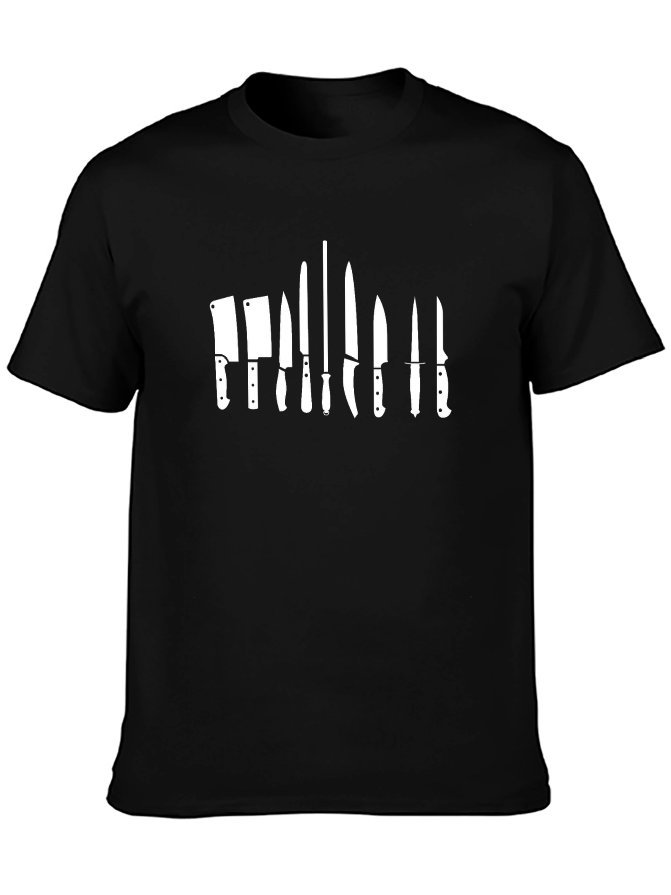 Chefs Knife Collection Black T-Shirt