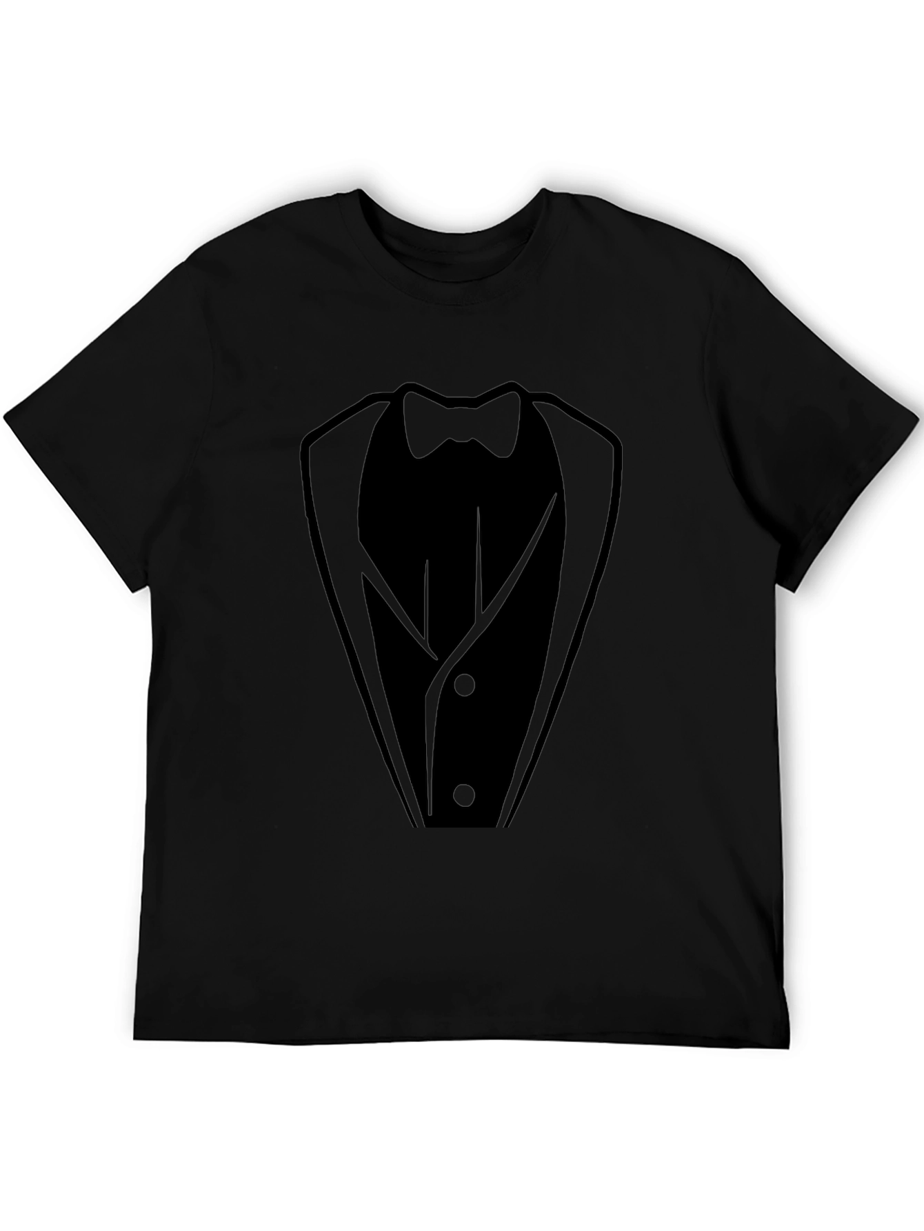 Tuxedo Print Black T-Shirt - Formal Fun!
