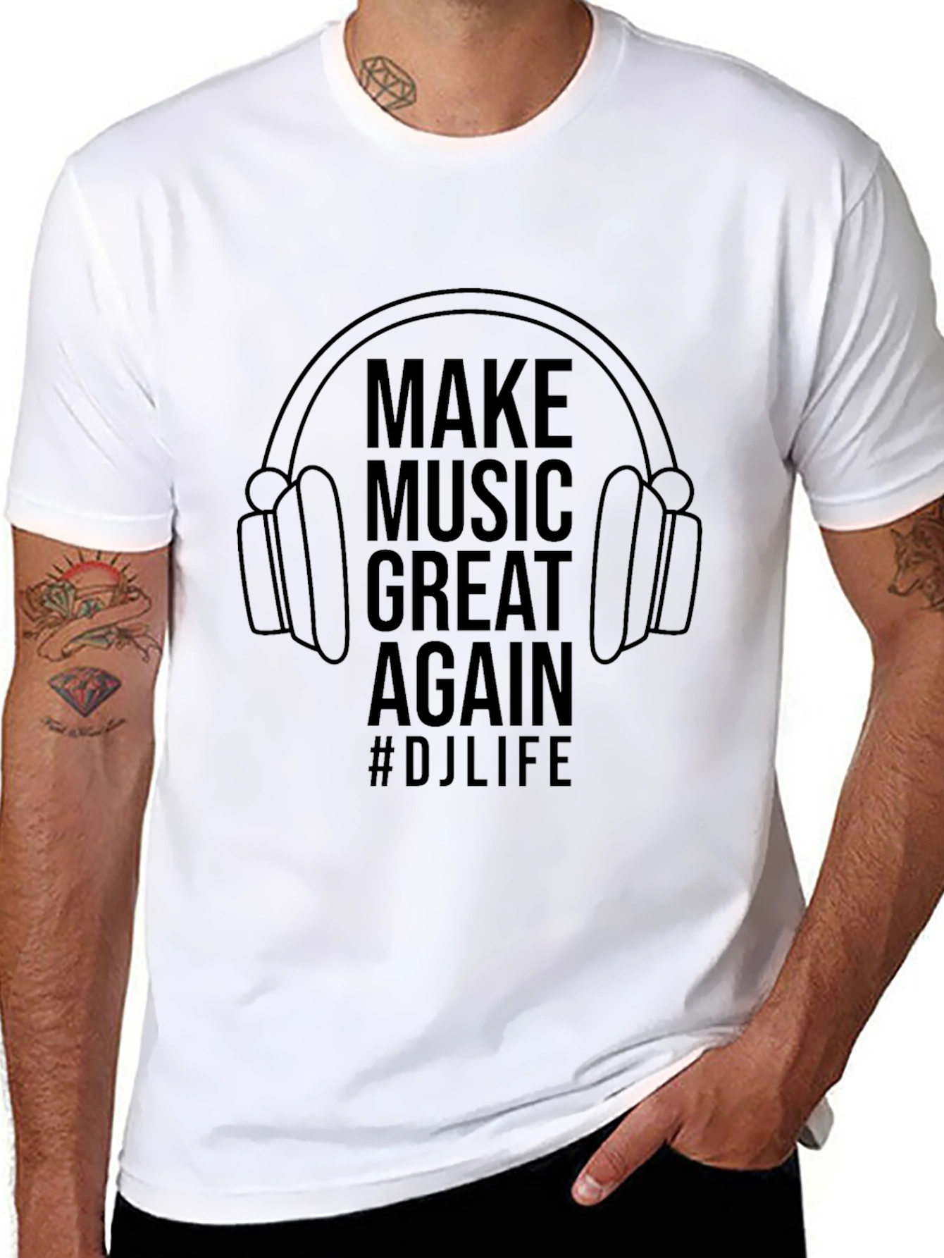 Make Music Great Again T-Shirt #DJLife Black