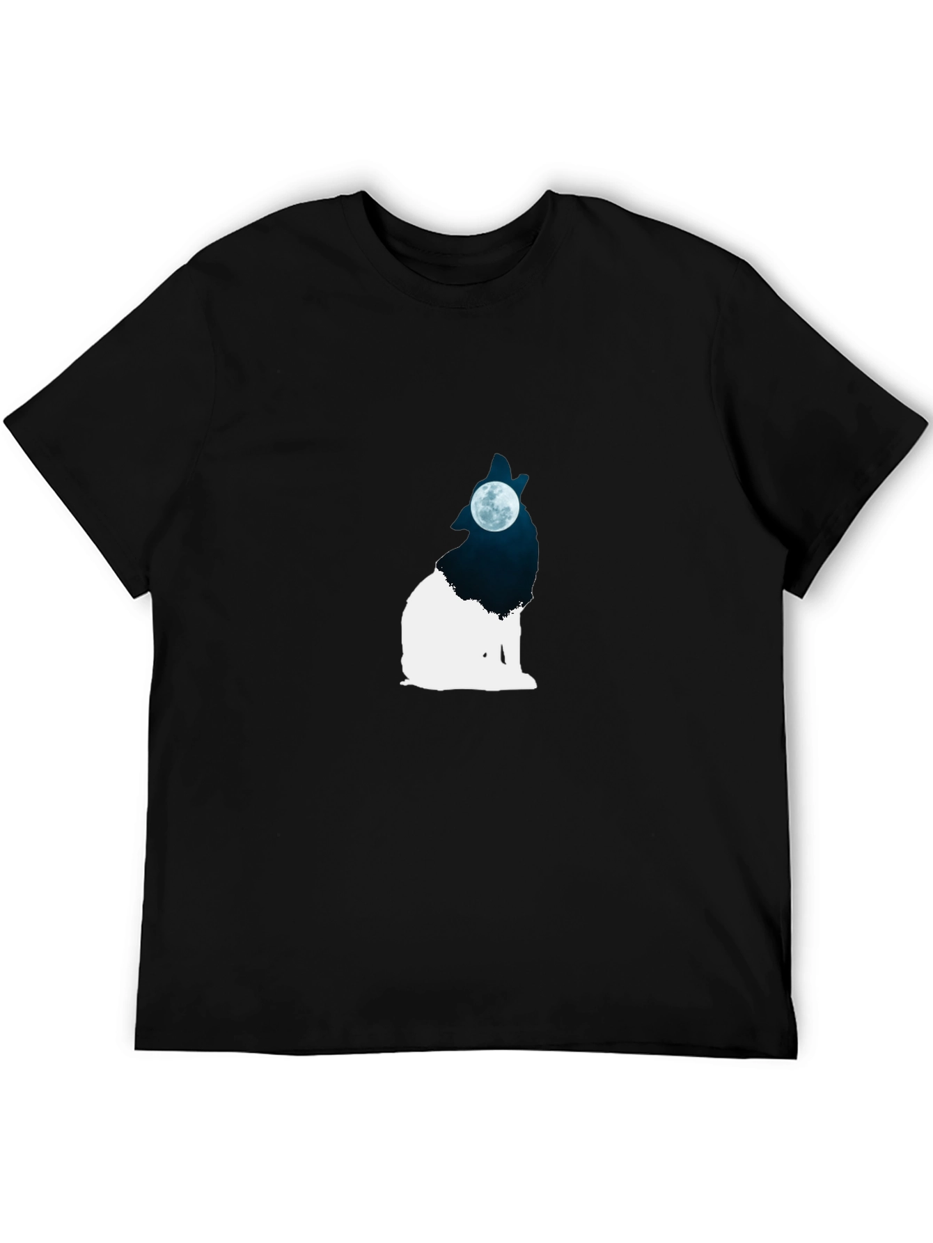 Wolf Moon Graphic Black T-Shirt