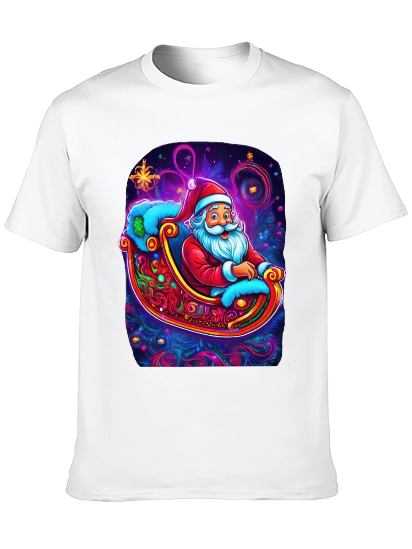 Santa Sleigh Graphic Tee - Holiday Cheer