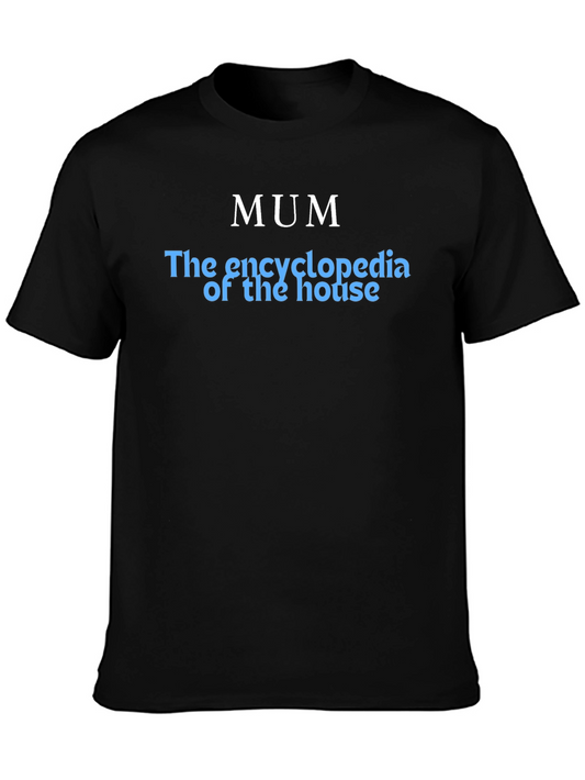 Mum Encyclopedia T-Shirt - Black Cotton Tee