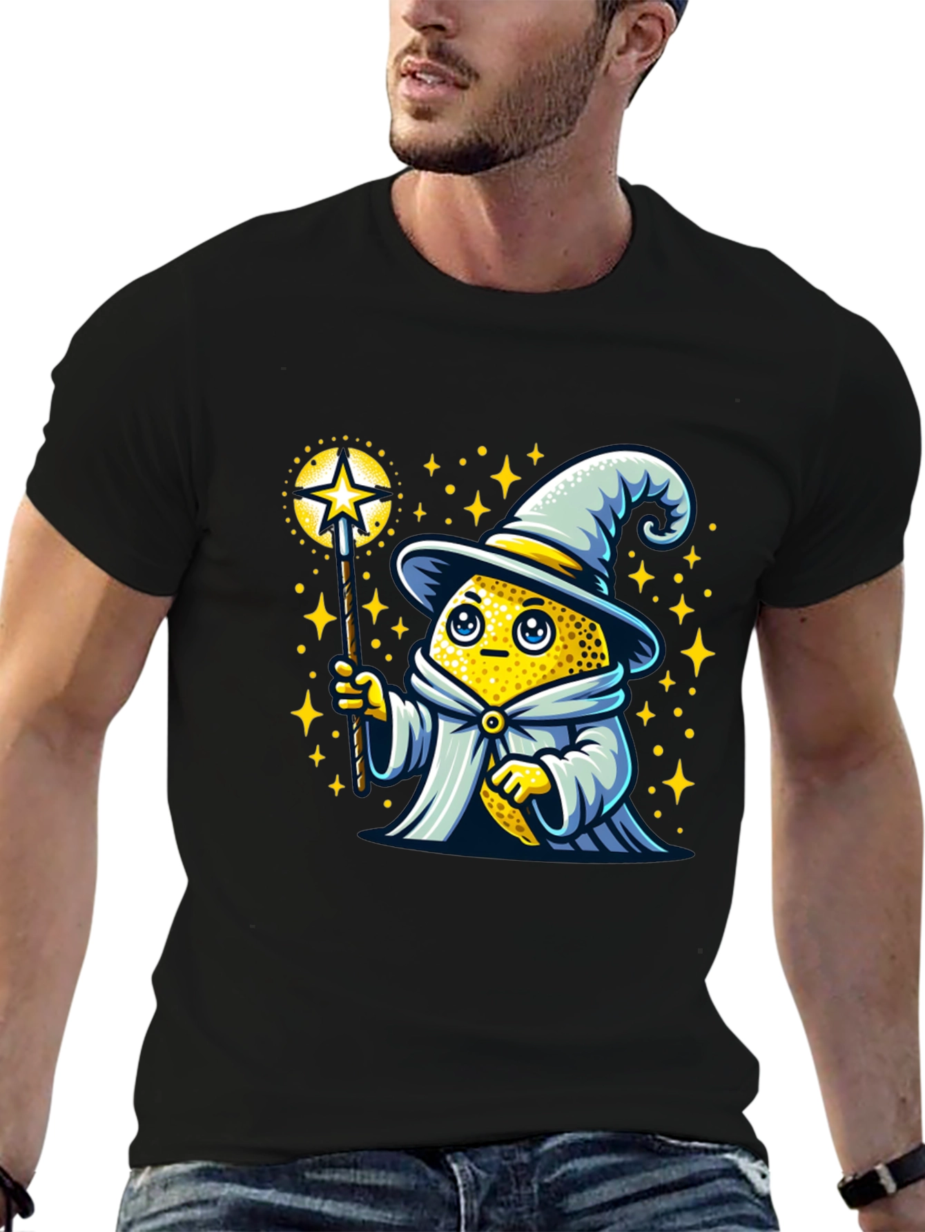 Lemon Wizard Graphic Tee - Magical Fruit Fun!