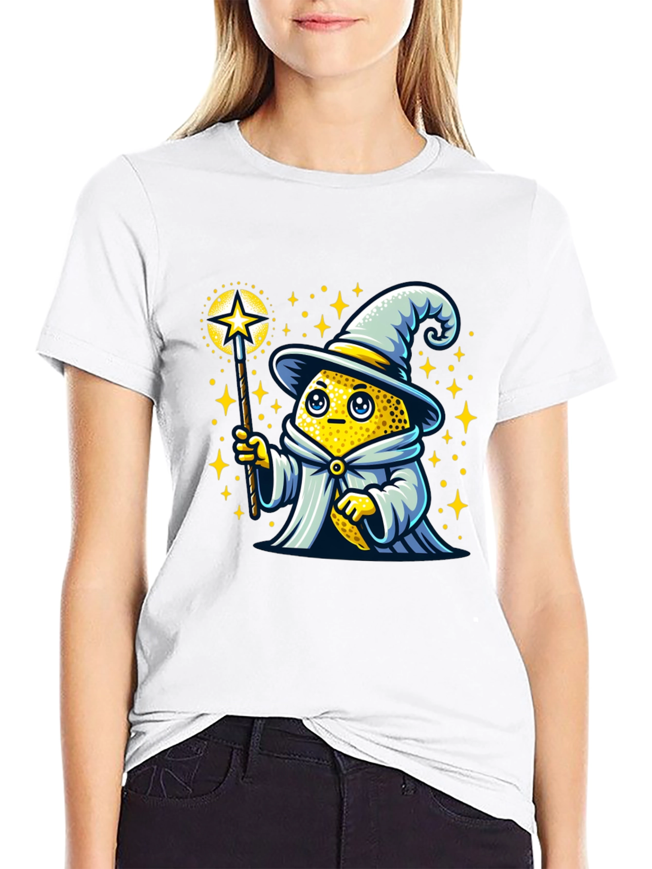 Lemon Wizard Graphic Tee - Magical Fruit Fun!