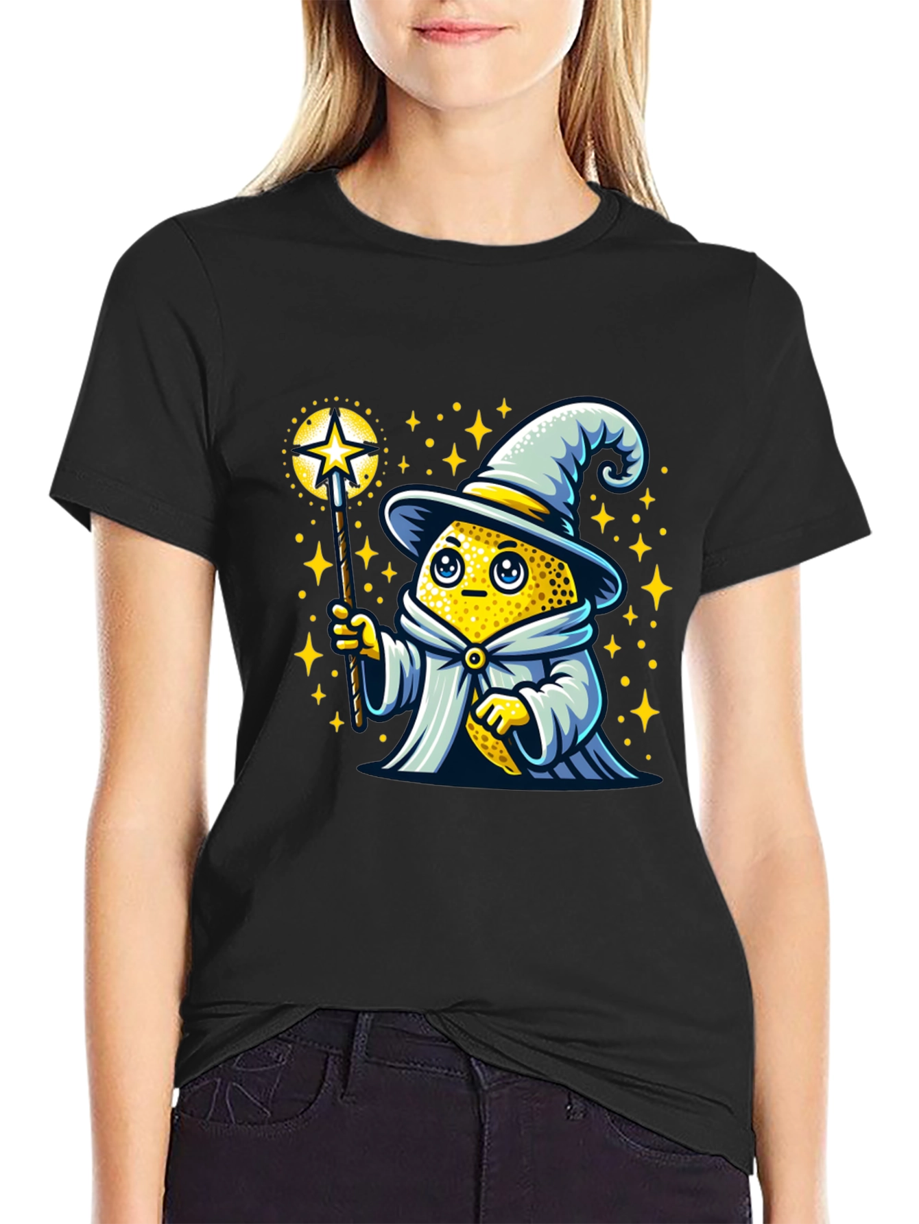 Lemon Wizard Graphic Tee - Magical Fruit Fun!