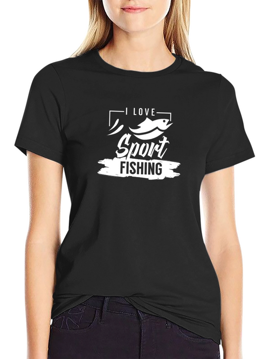I Love Sport Fishing Graphic Tee - Soft Cotton Comfort