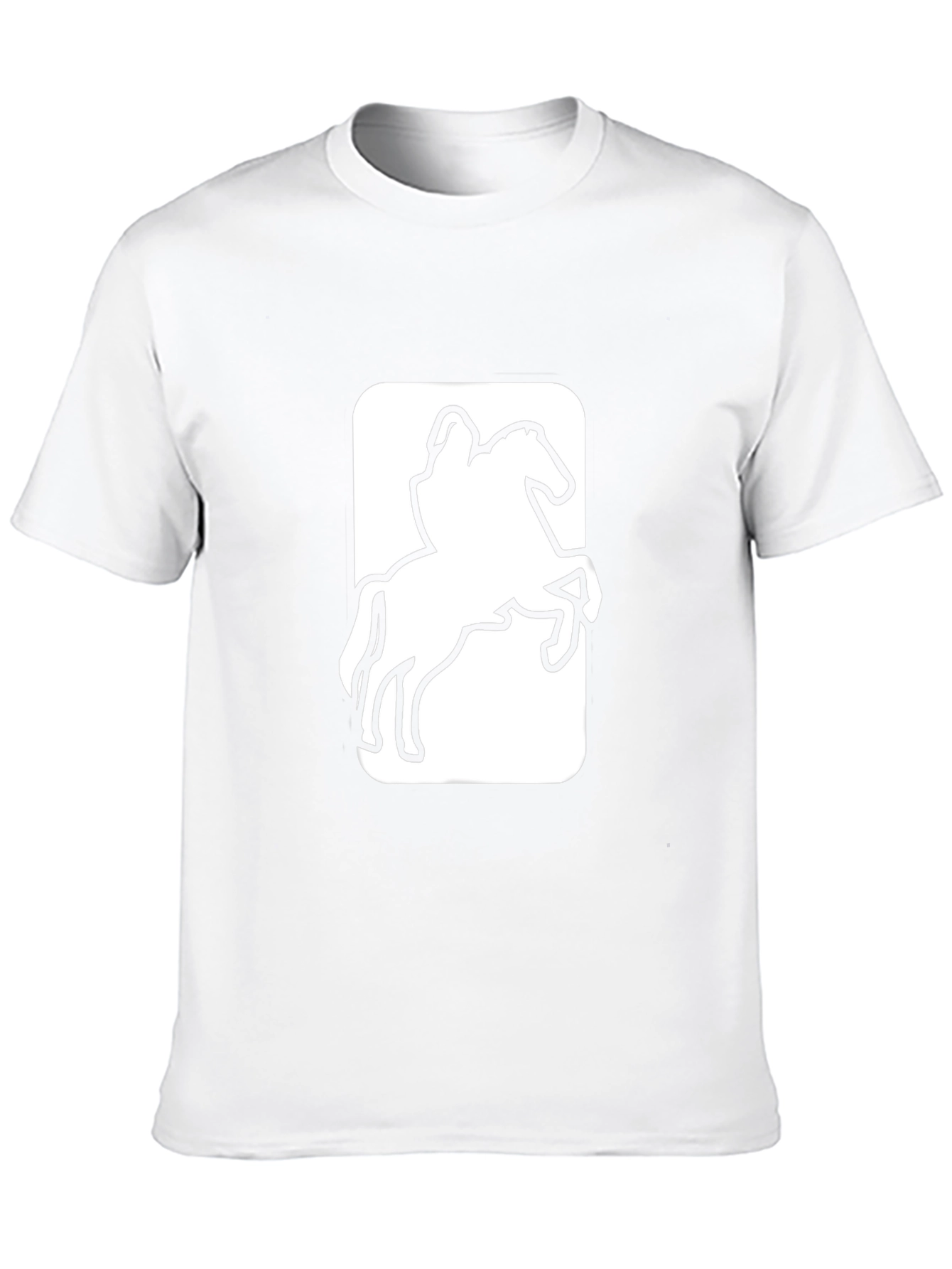 Equestrian Rider Graphic Tee - Black Cotton T-Shirt