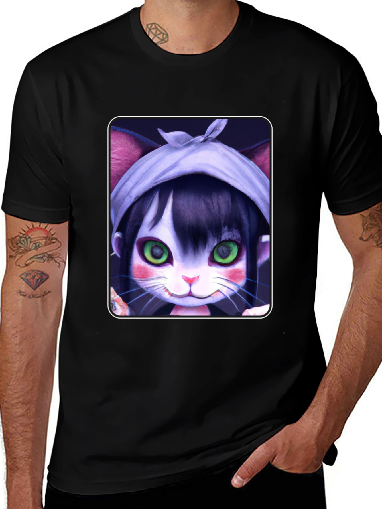 Anime Cat Girl T-Shirt - Unique Graphic Tee