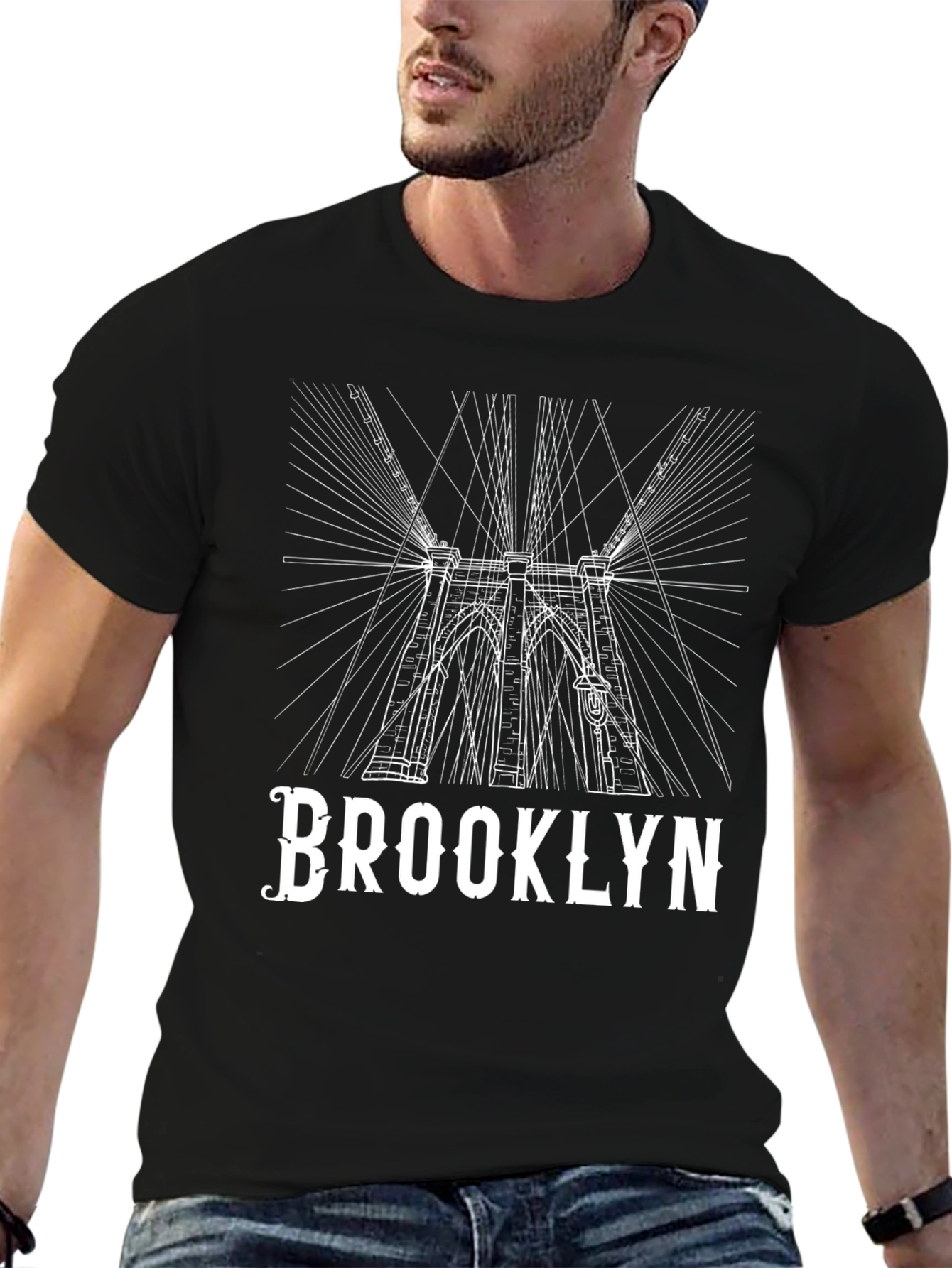 Brooklyn Bridge Graphic Tee - Black