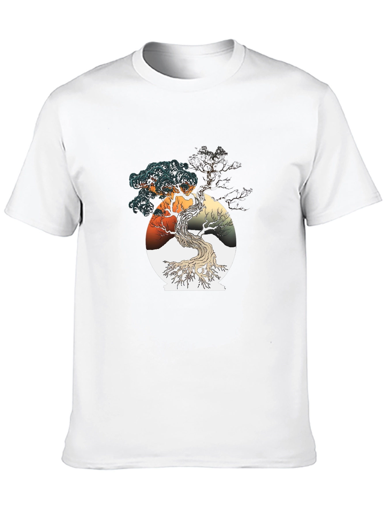 Bonsai Tree Graphic Tee - Artistic Black T-Shirt