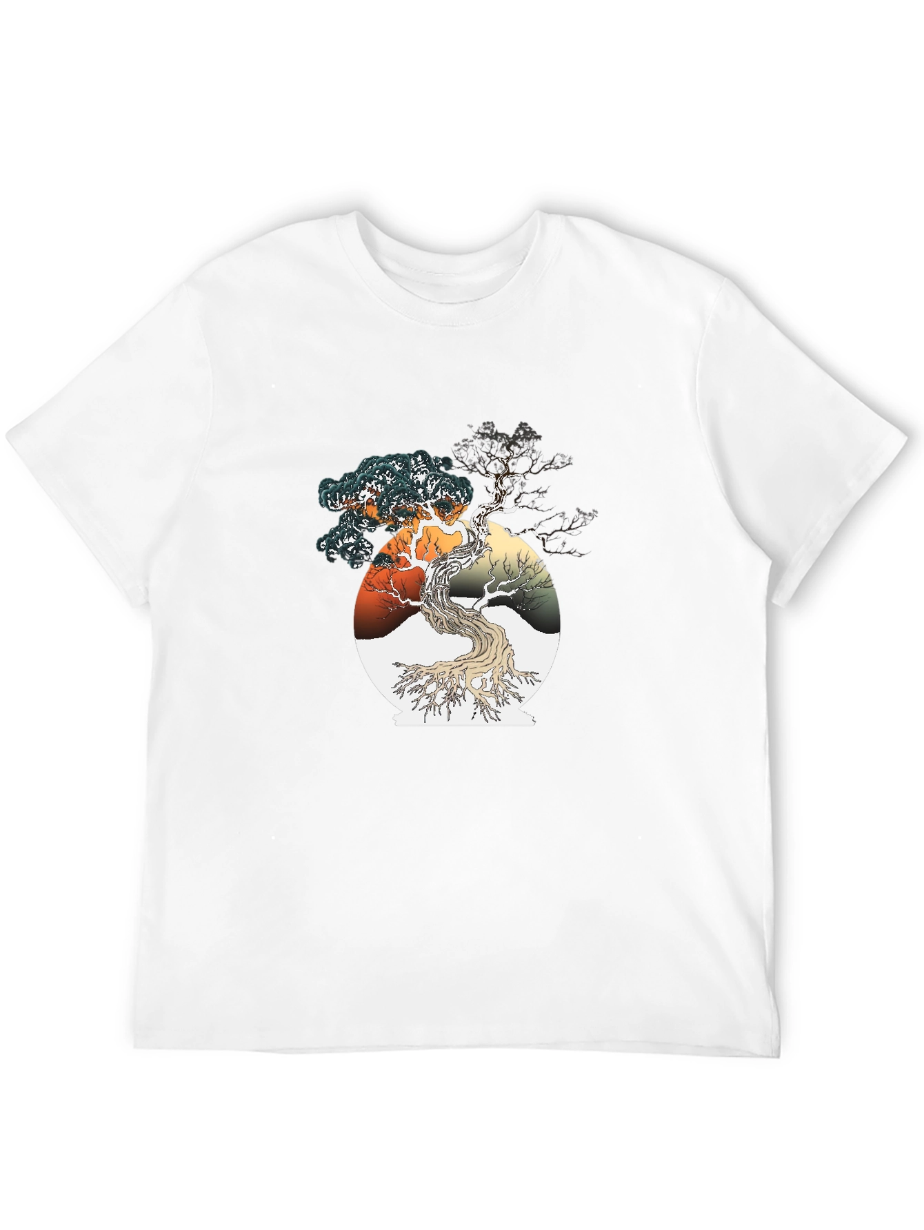 Bonsai Tree Graphic Tee - Artistic Black T-Shirt