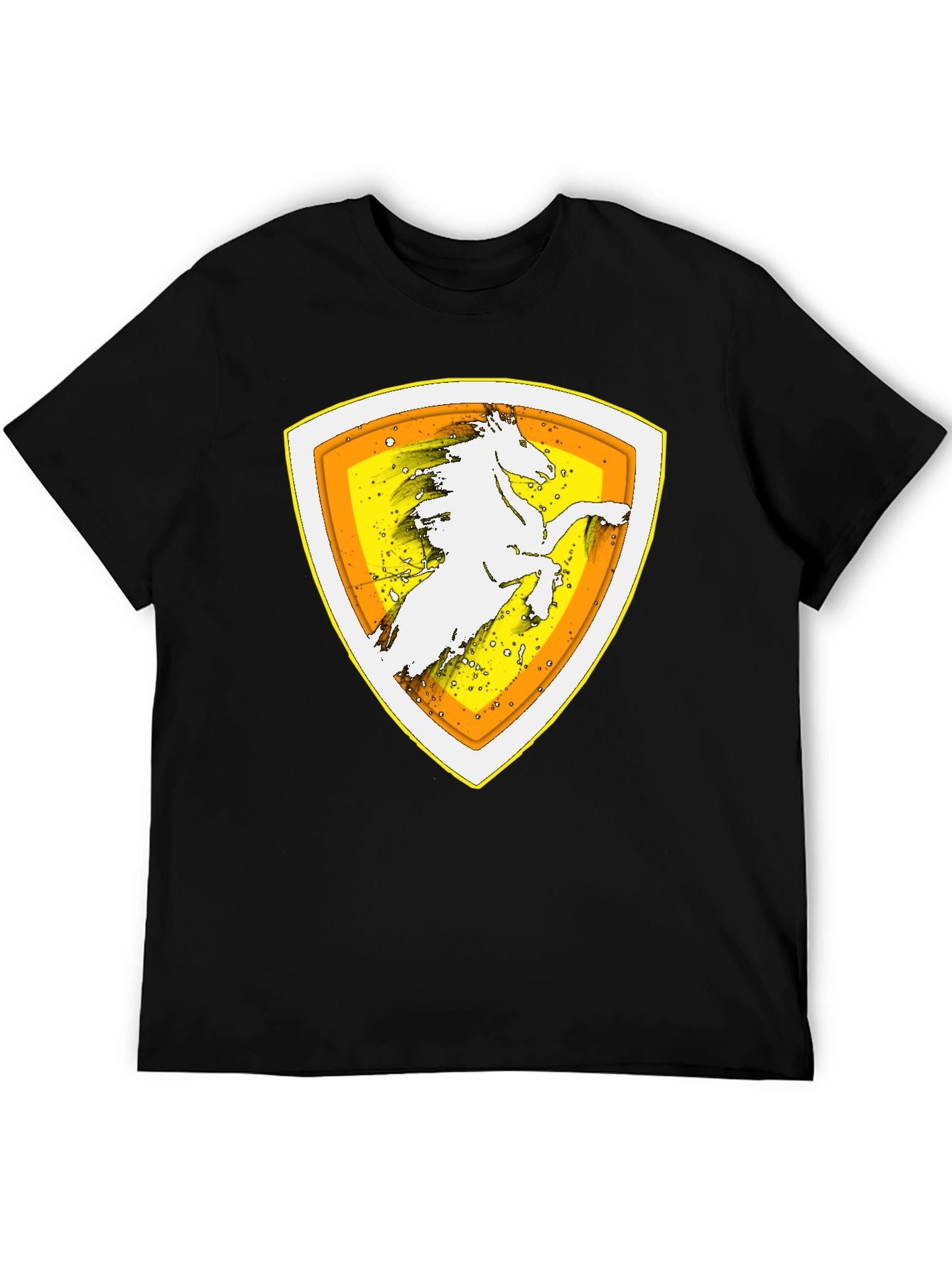 Horse Crest Graphic Black T-Shirt