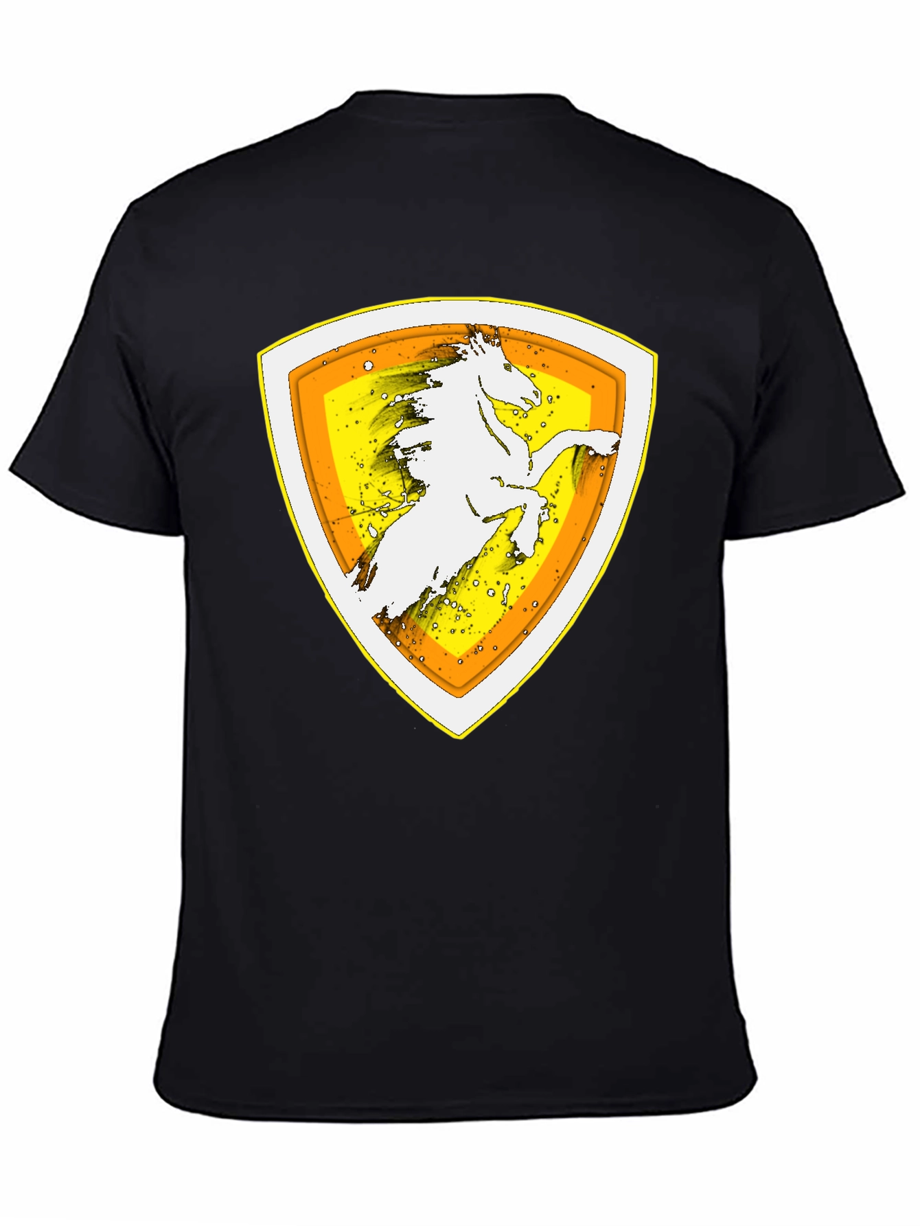 Horse Crest Graphic Black T-Shirt