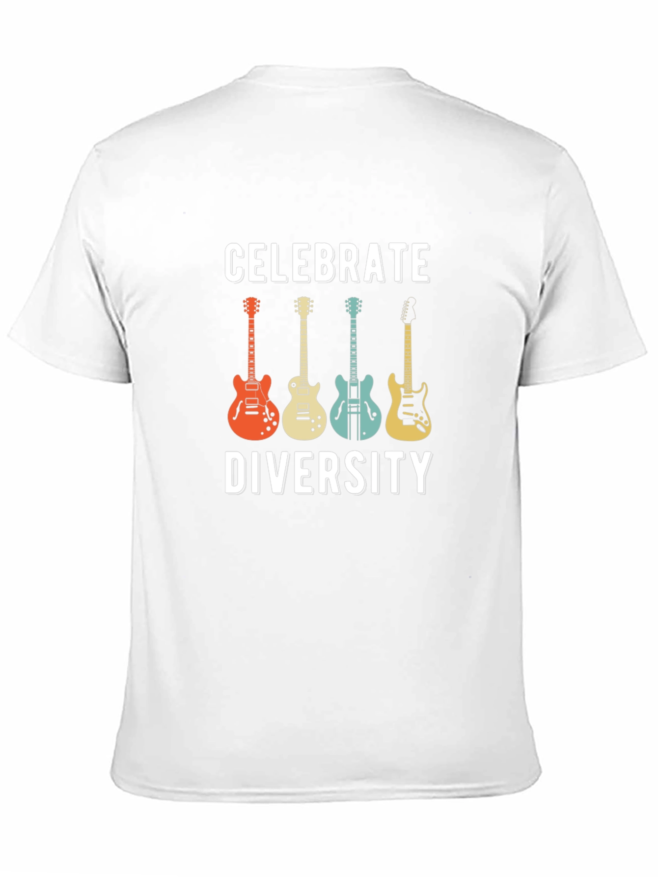 Celebrate Diversity Guitar Graphic T-Shirt