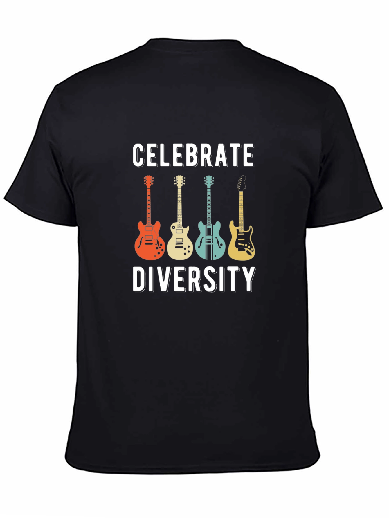 Celebrate Diversity Guitar Graphic T-Shirt