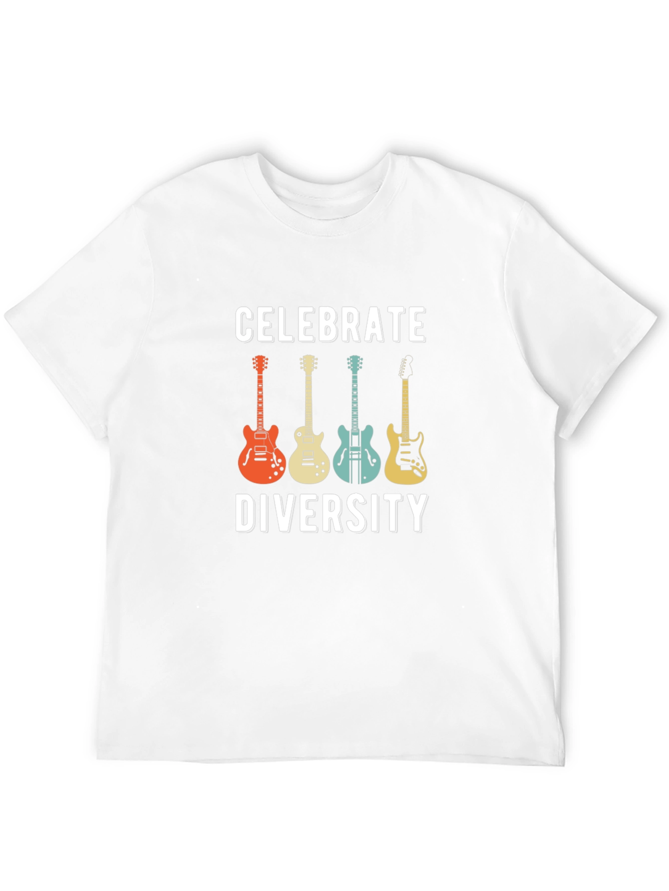 Celebrate Diversity Guitar Graphic T-Shirt
