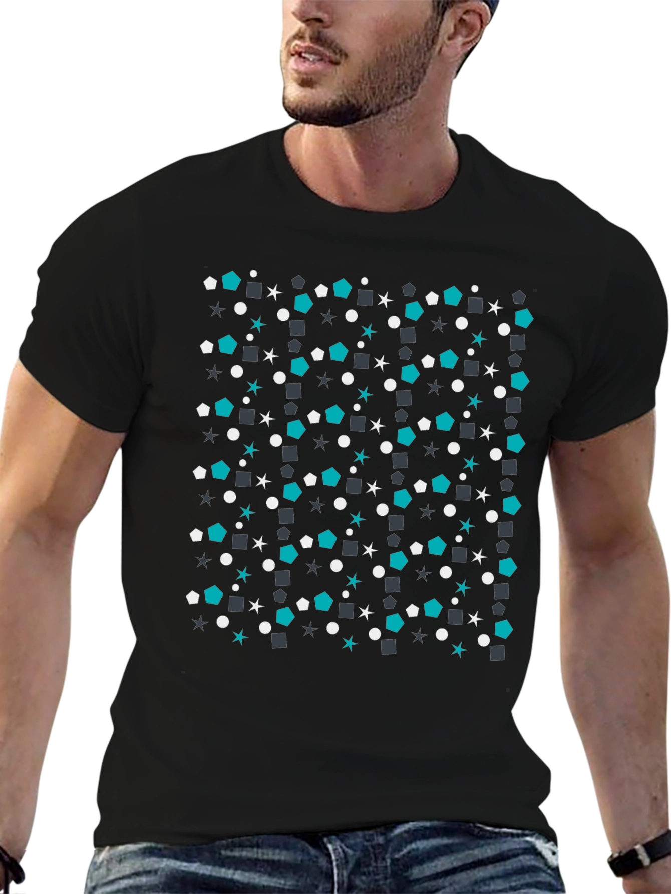 Geometric Pattern Tee - Modern Casual Style