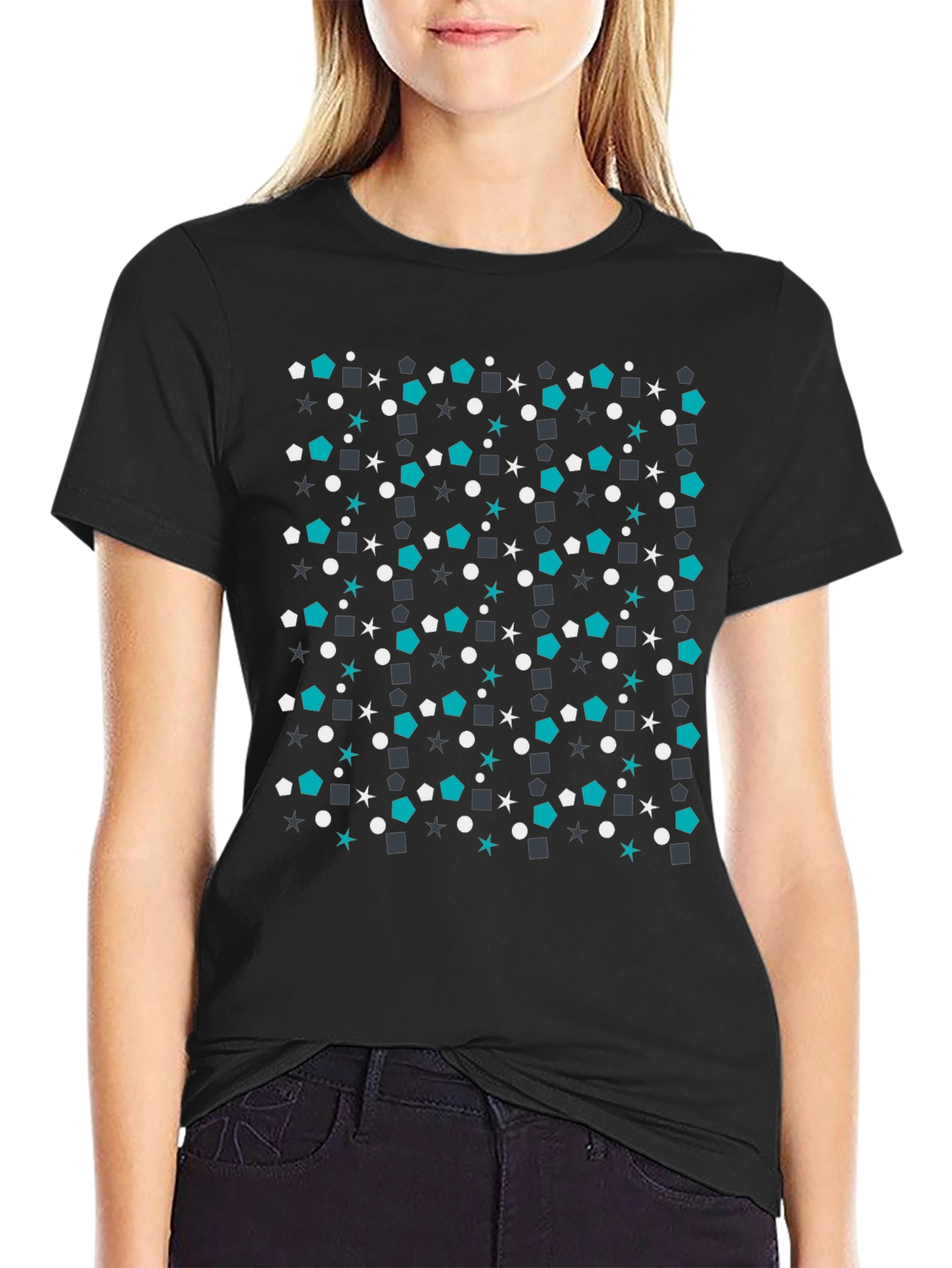 Geometric Pattern Tee - Modern Casual Style