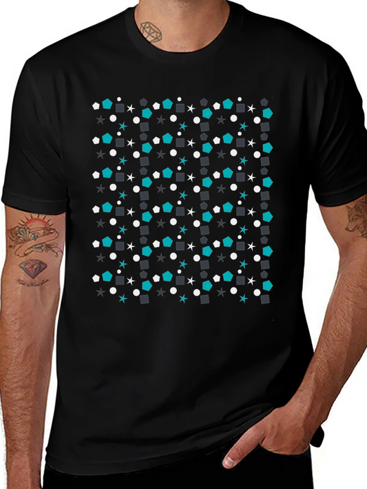 Geometric Pattern Tee - Modern Casual Style