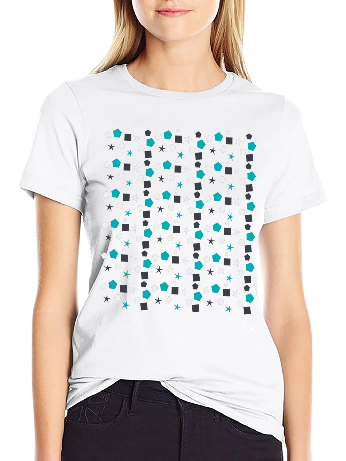Geometric Pattern Tee - Modern Casual Style