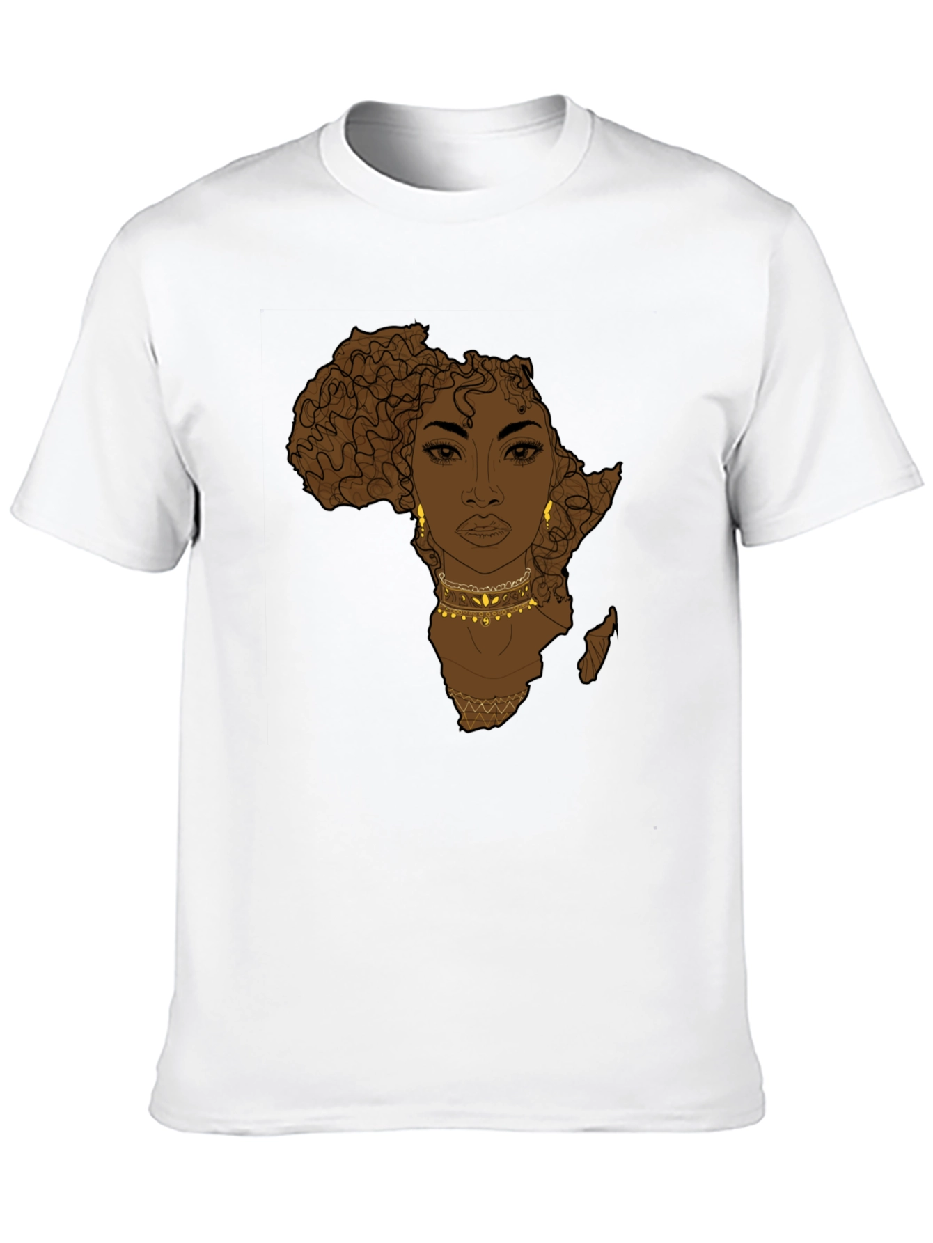 Africa Woman Graphic Tee - Black Unisex T-Shirt