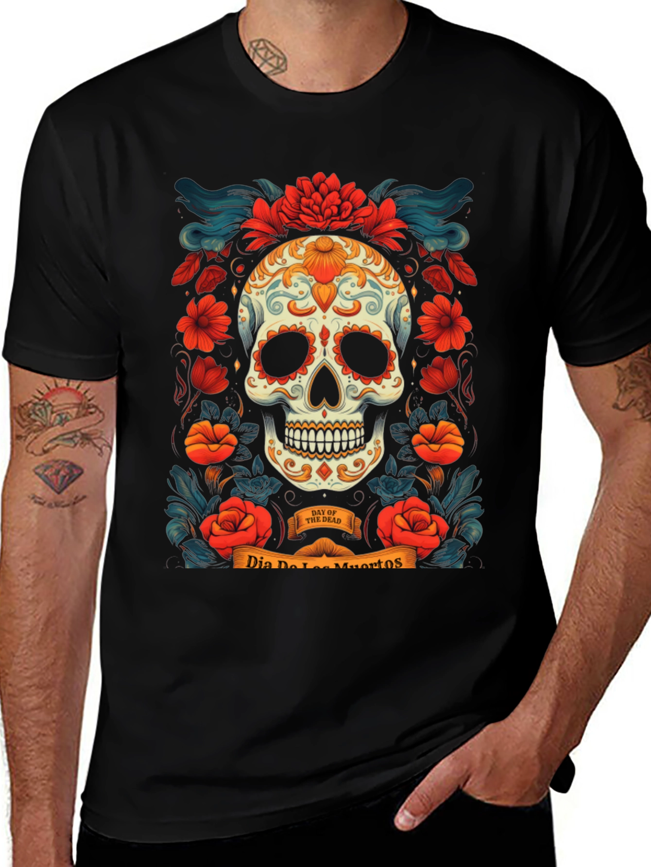 Dia de los Muertos Skull T-Shirt