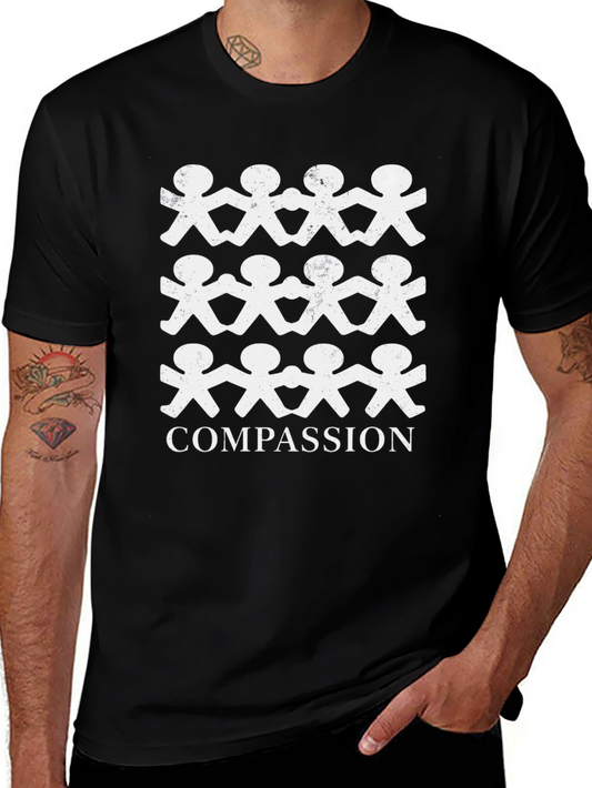 Compassion Graphic Tee - Black Cotton T-Shirt