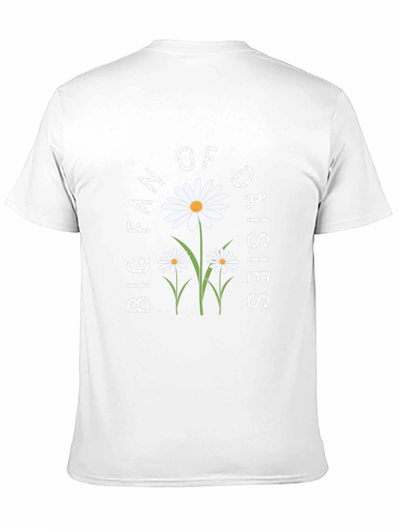 Big Fan of Daisies Black T-Shirt