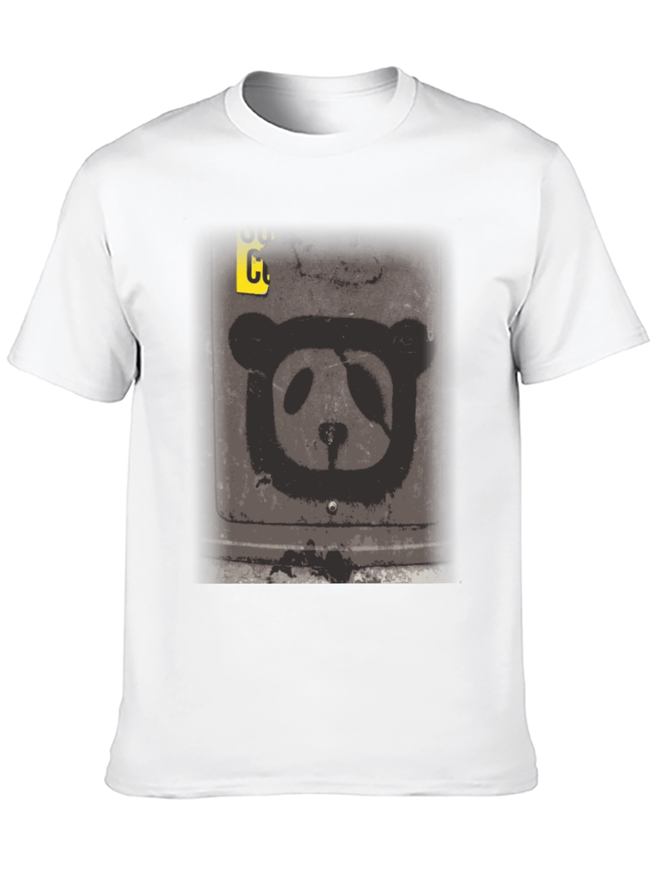 Distressed Panda Graphic Tee - Black