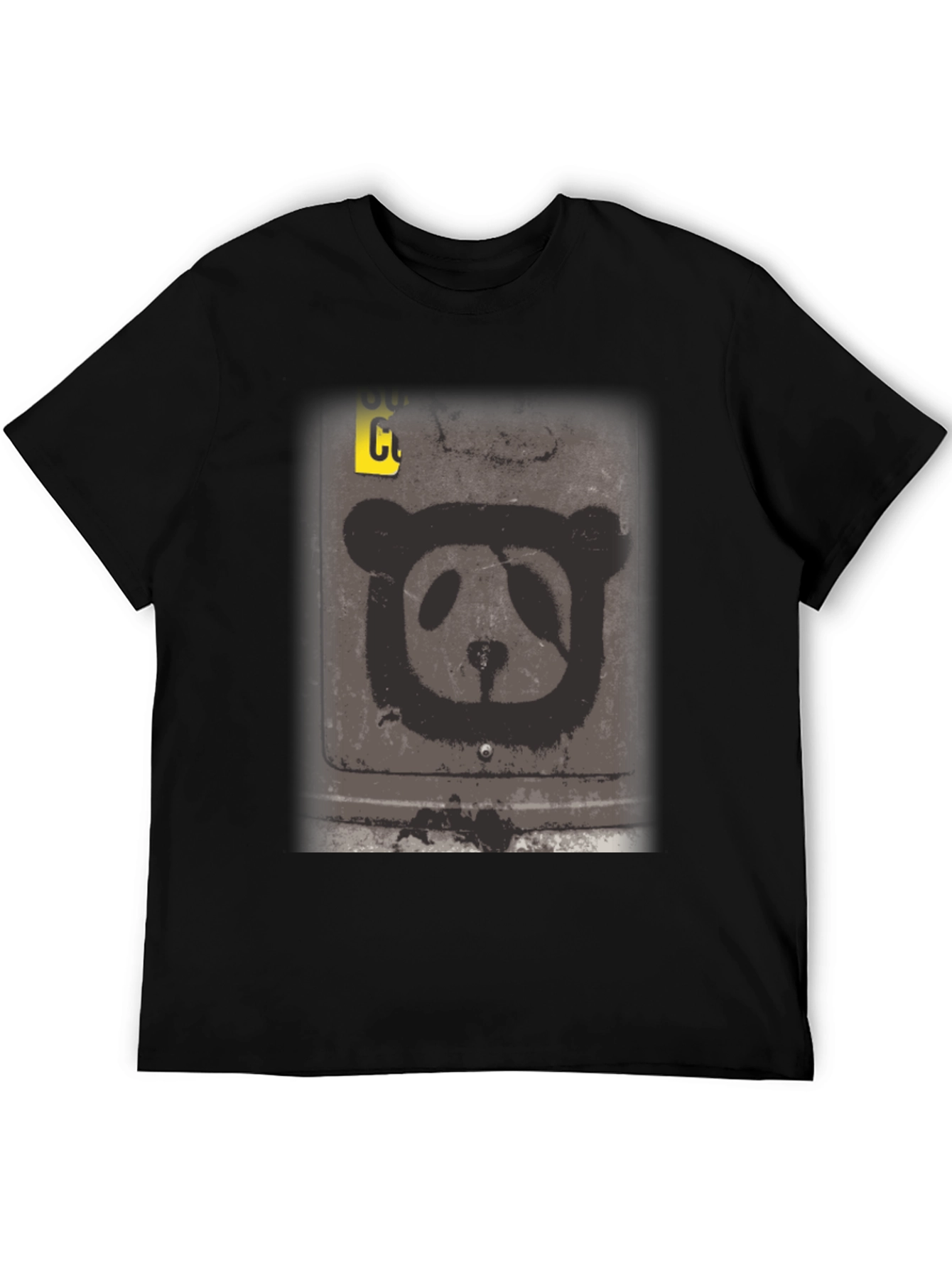 Distressed Panda Graphic Tee - Black