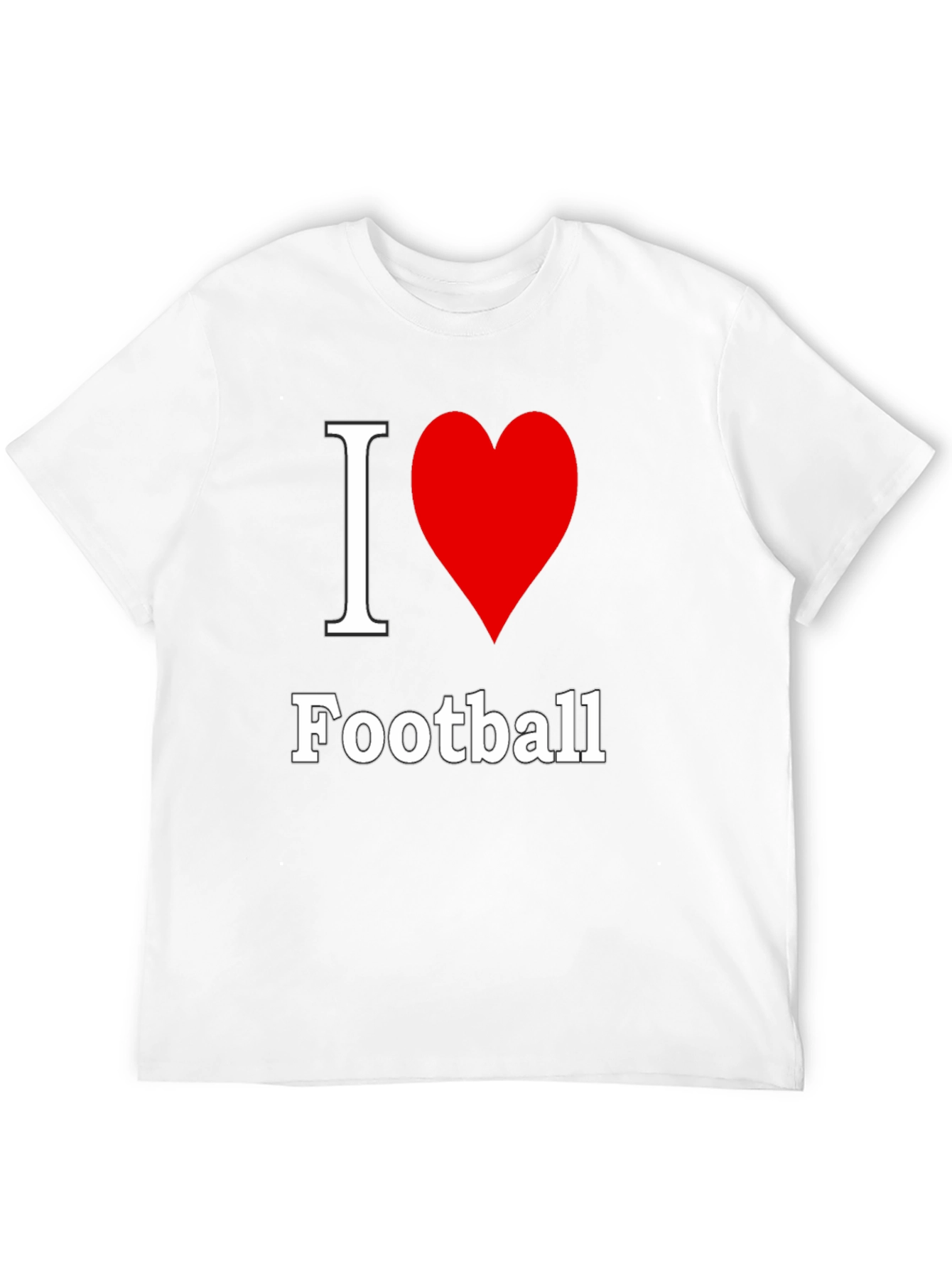 I Heart Football T-Shirt - Stylish & Comfy