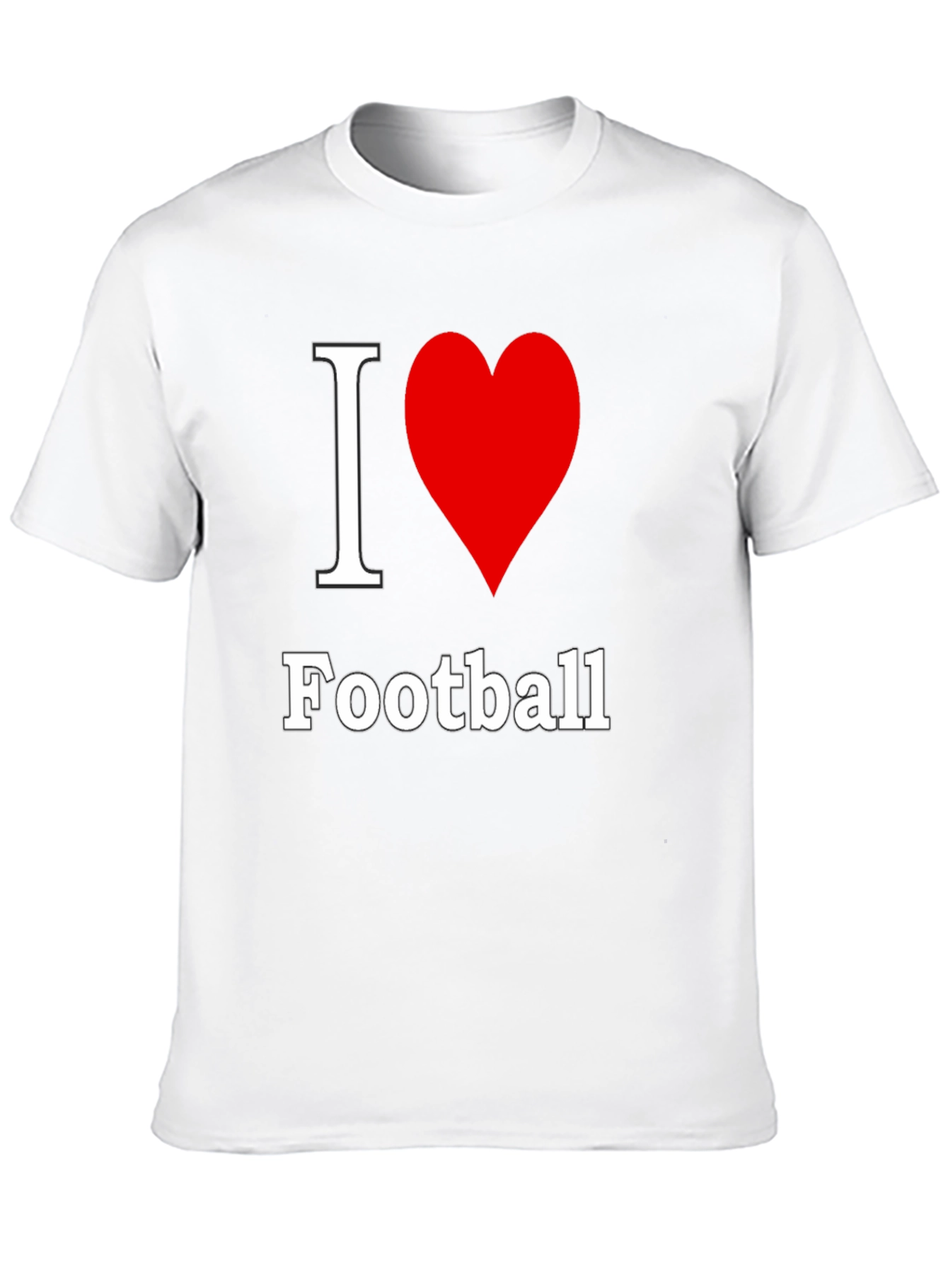 I Heart Football T-Shirt - Stylish & Comfy