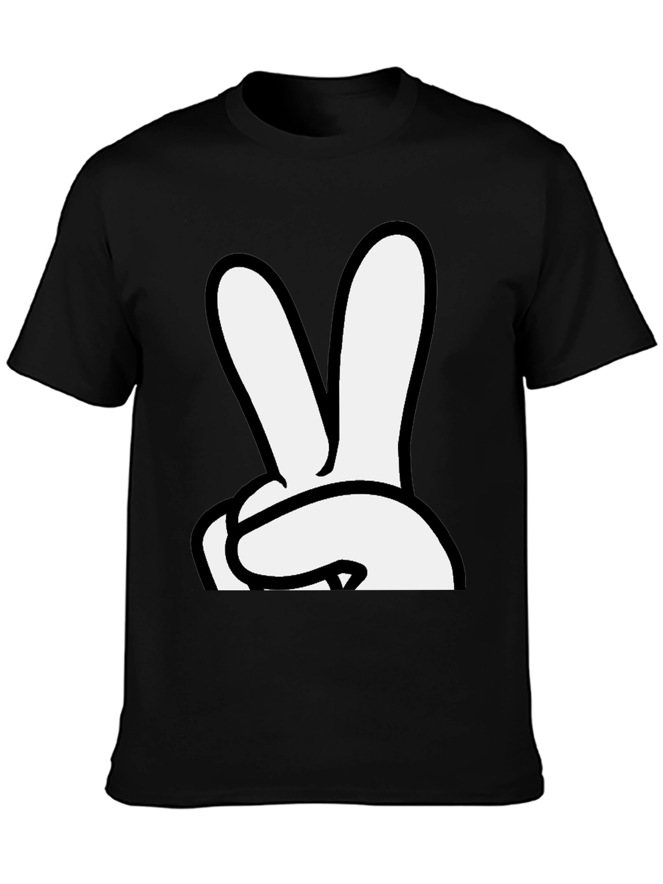Peace Sign Hand Graphic T-Shirt